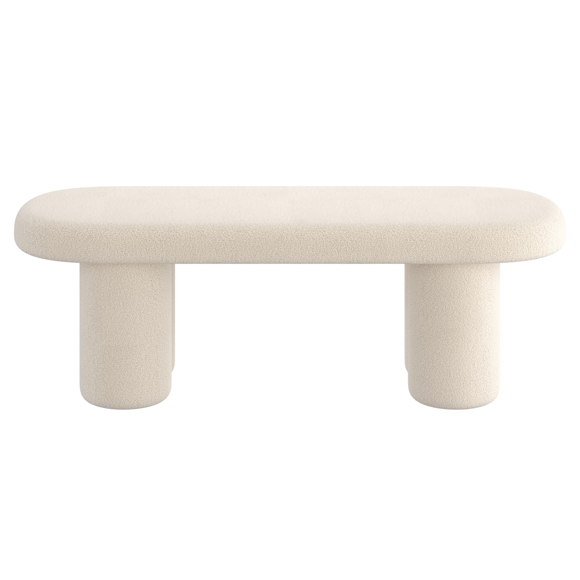  !nspire Azoro 401-163CM Bench - Cream Boucle IMAGE 5