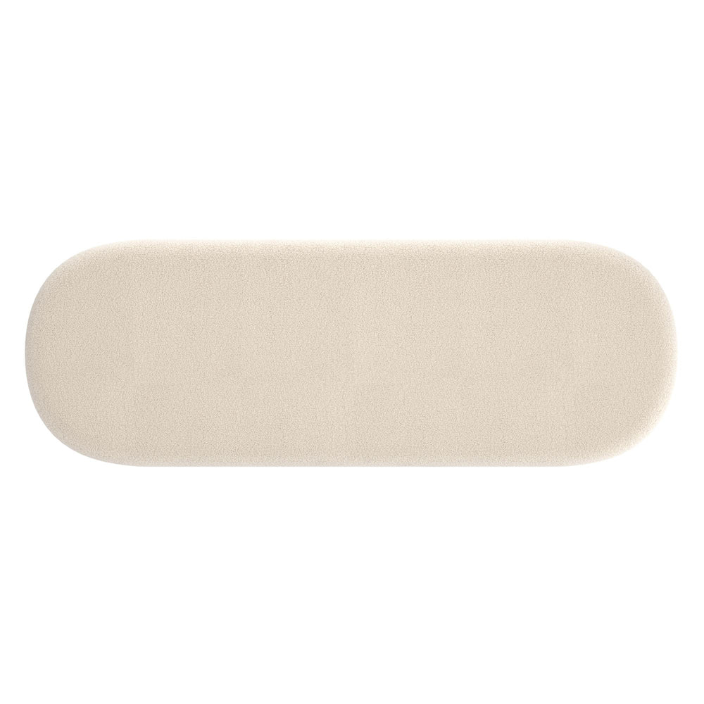  !nspire Azoro 401-163CM Bench - Cream Boucle IMAGE 6