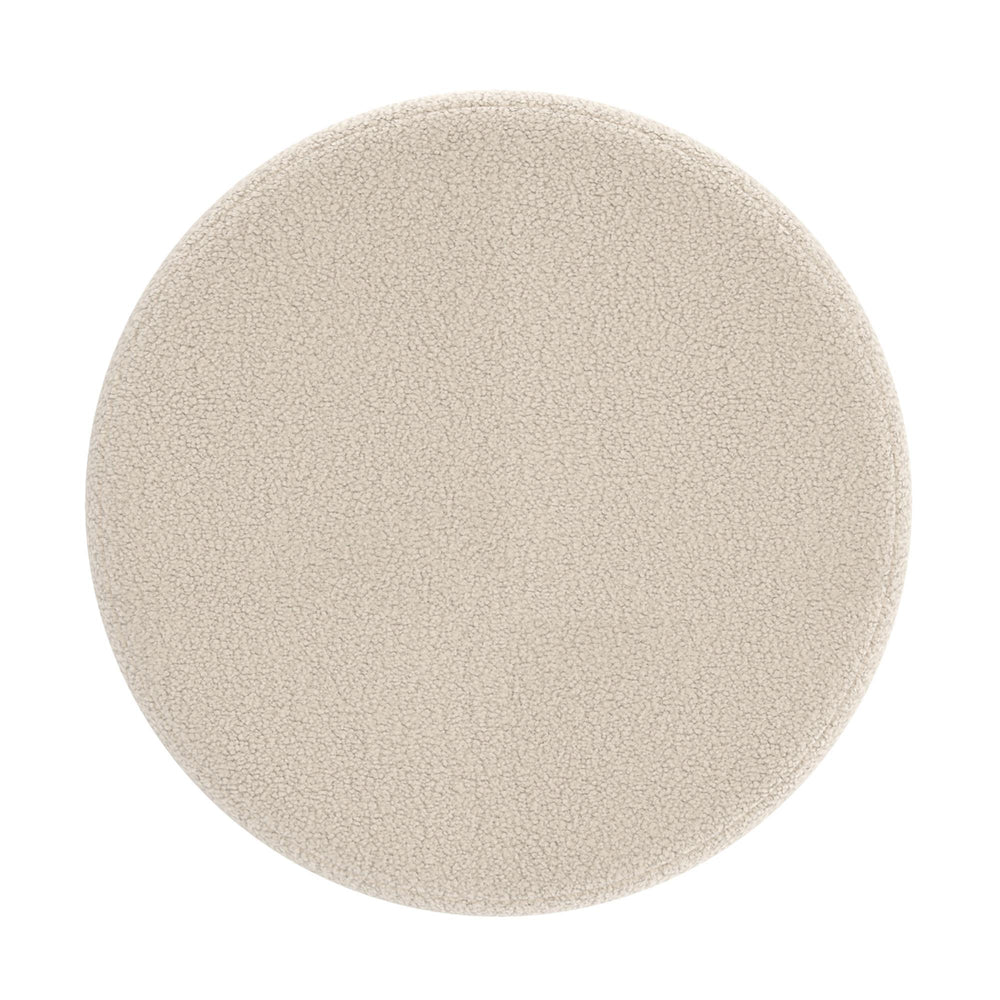  !nspire Novar 402-670CM Round Swivel Ottoman - Cream Boucle IMAGE 6