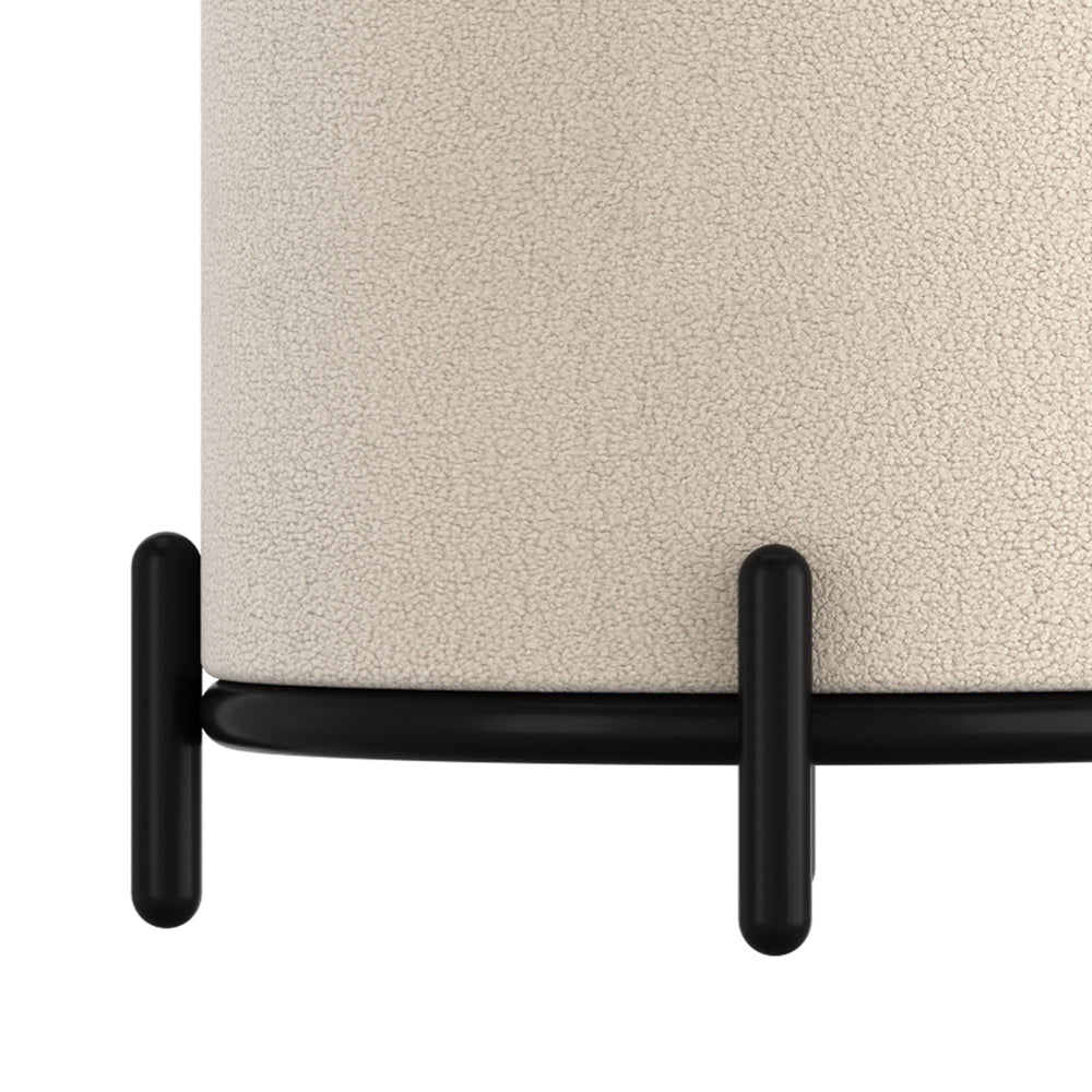  !nspire Castor 402-883CM Storage Ottoman - Cream Boucle IMAGE 6