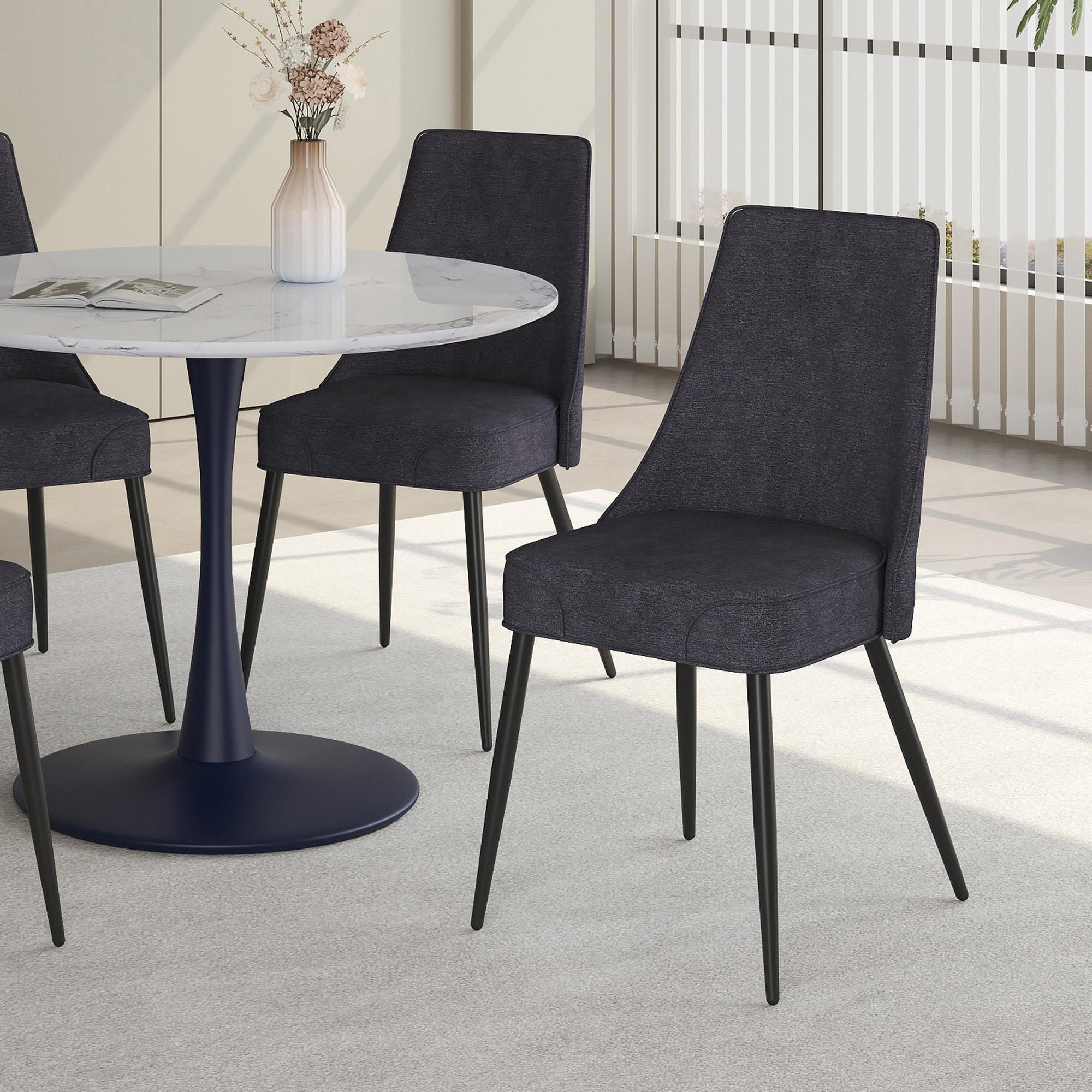  !nspire Koda 202-158CH Dining Chair, Fabric - Charcoal and Black IMAGE 2
