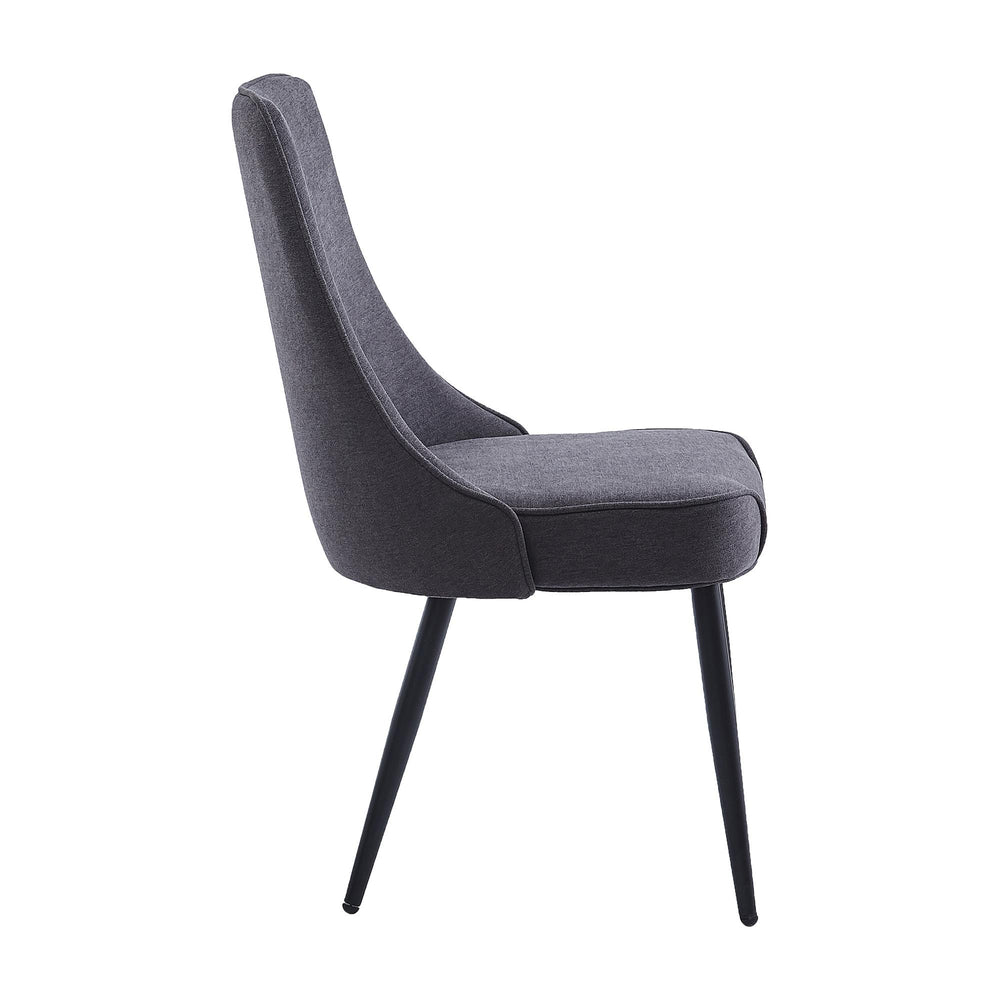  !nspire Koda 202-158CH Dining Chair, Fabric - Charcoal and Black IMAGE 4