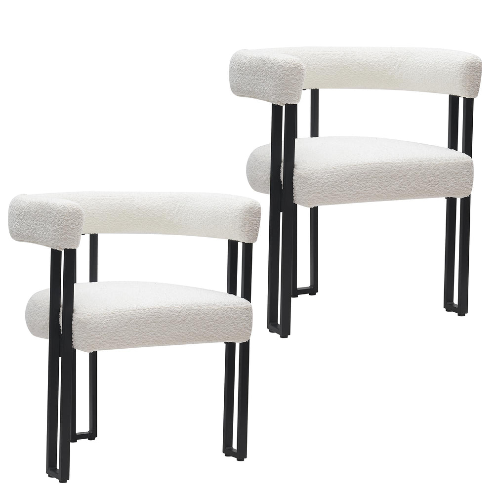  !nspire Scarlet 202-108IV Dining Chair - Ivory Boucle and Black IMAGE 7