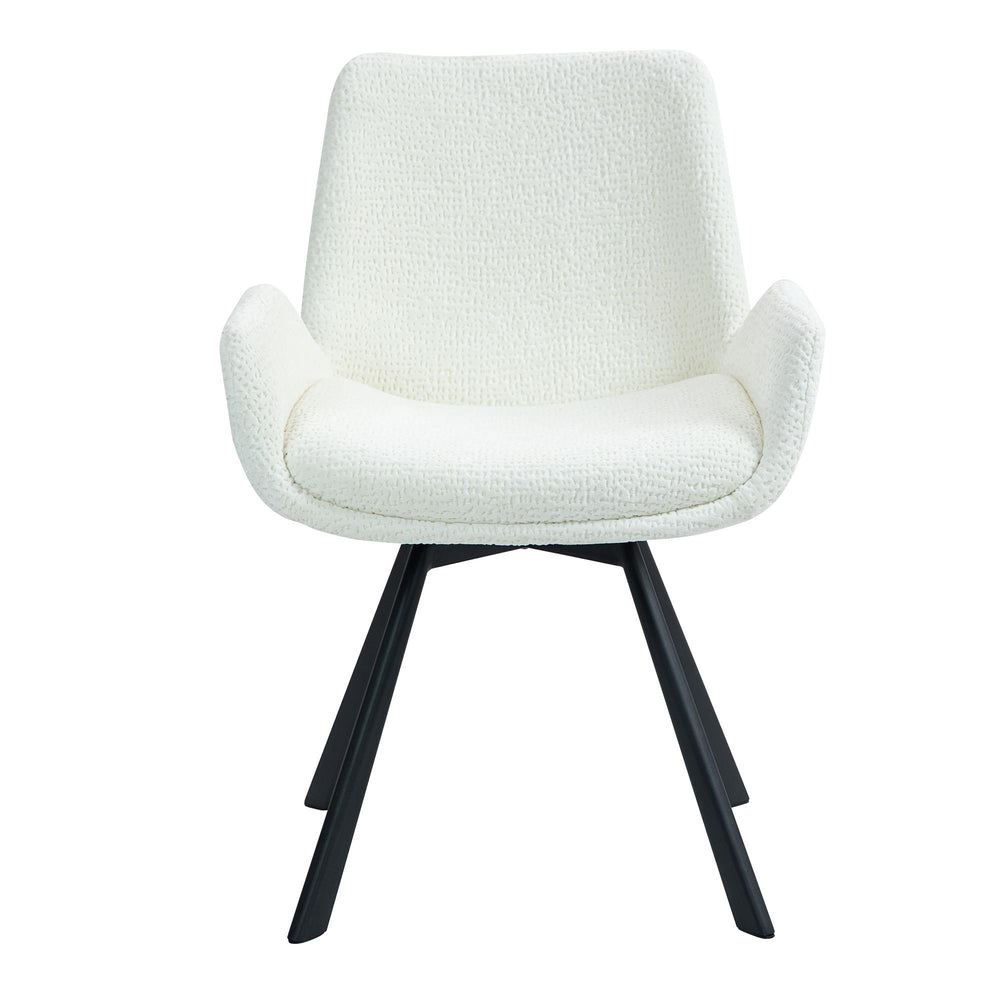  !nspire Signy 202-144IV Swivel Dining Chair - Ivory and Black IMAGE 5