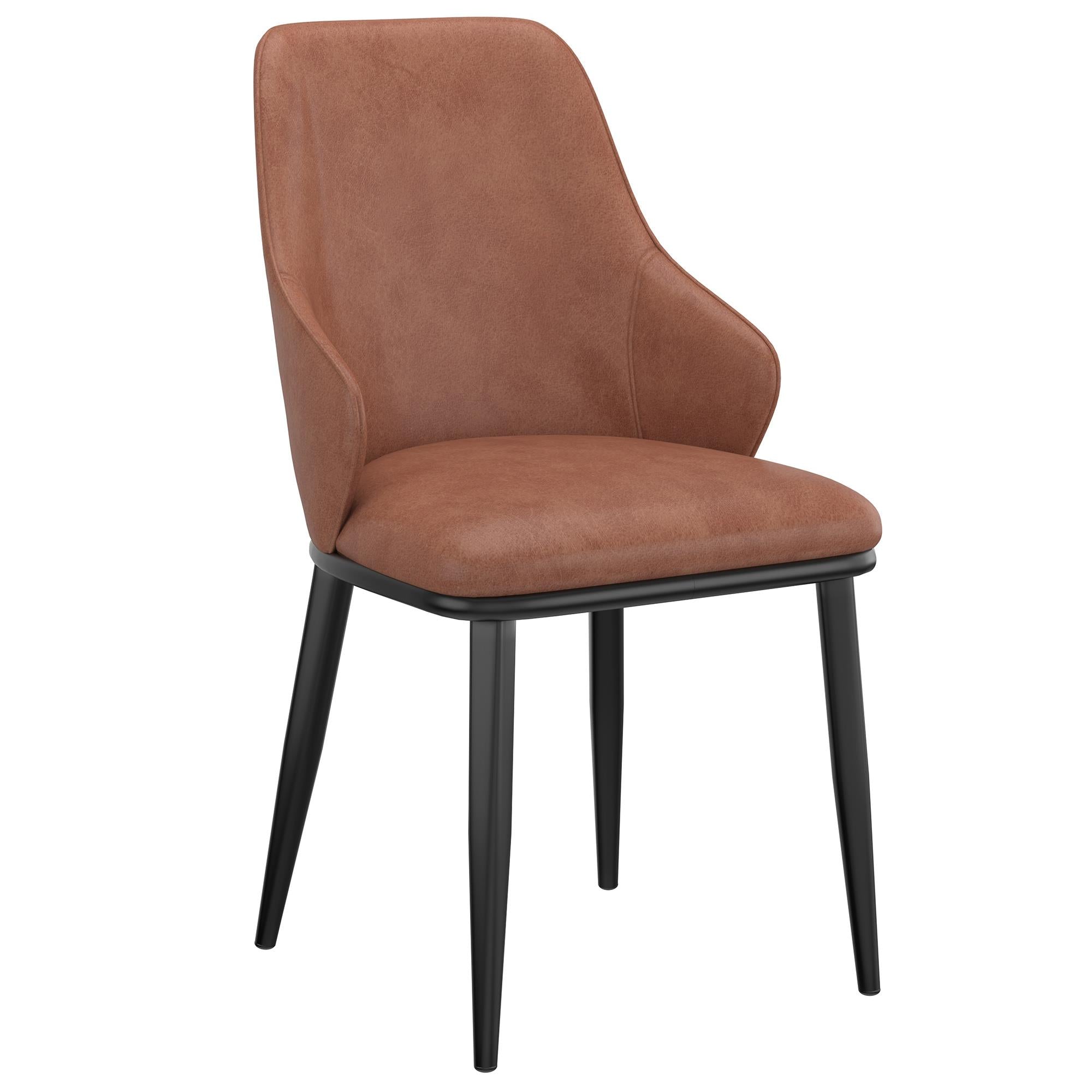  !nspire Kash 202-084SD Dining Chair, Faux Leather - Saddle and Black IMAGE 1