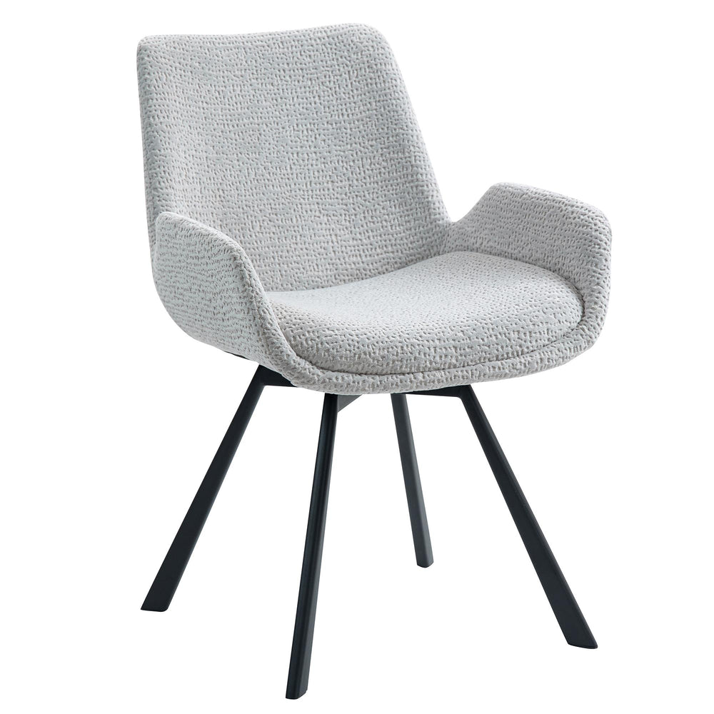  !nspire Signy 202-144LG Swivel Dining Chair - Light Grey and Black IMAGE 1