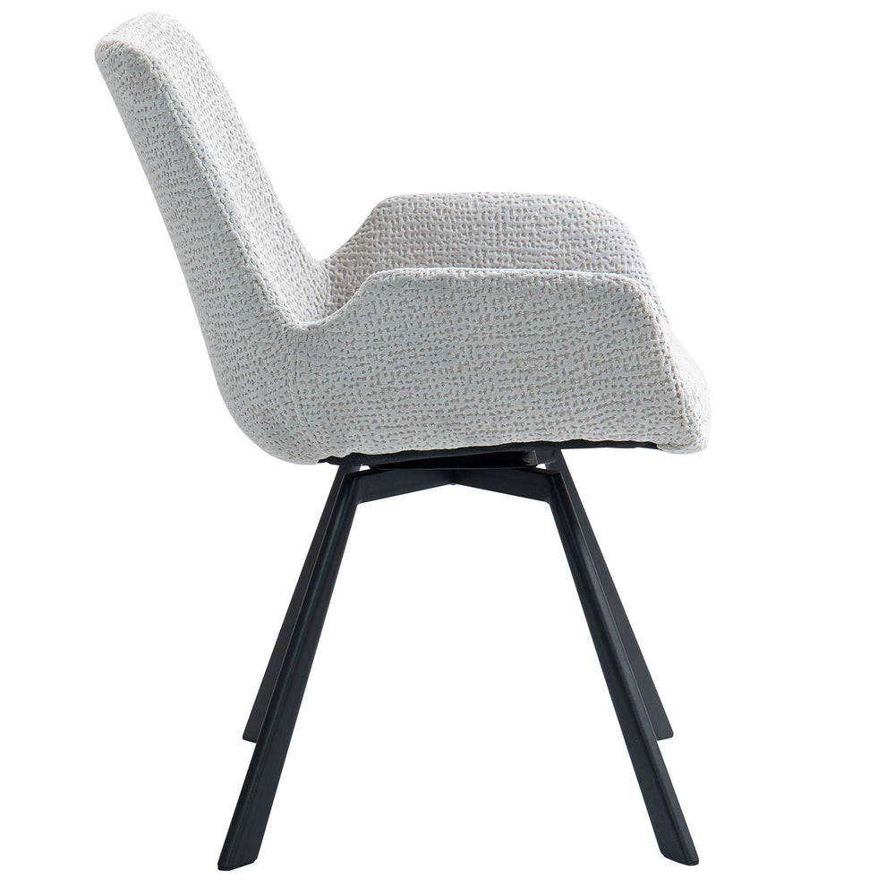  !nspire Signy 202-144LG Swivel Dining Chair - Light Grey and Black IMAGE 4