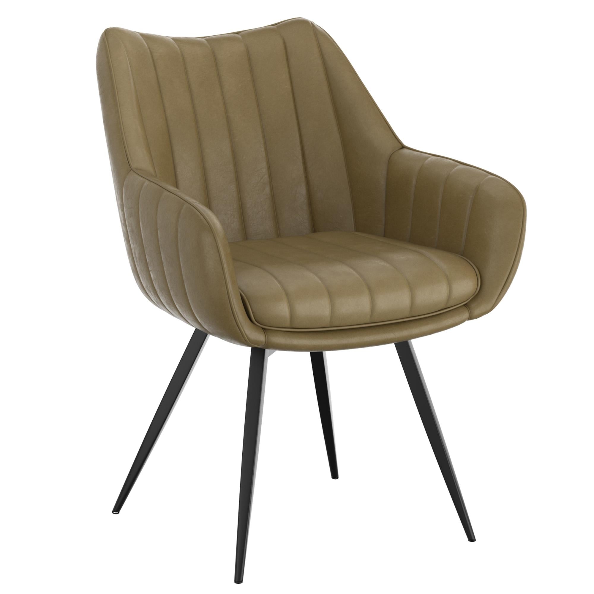  Worldwide Home Furnishings Talon 202-139MS Swivel Dining and Accent Chair - Moss and Black IMAGE 1