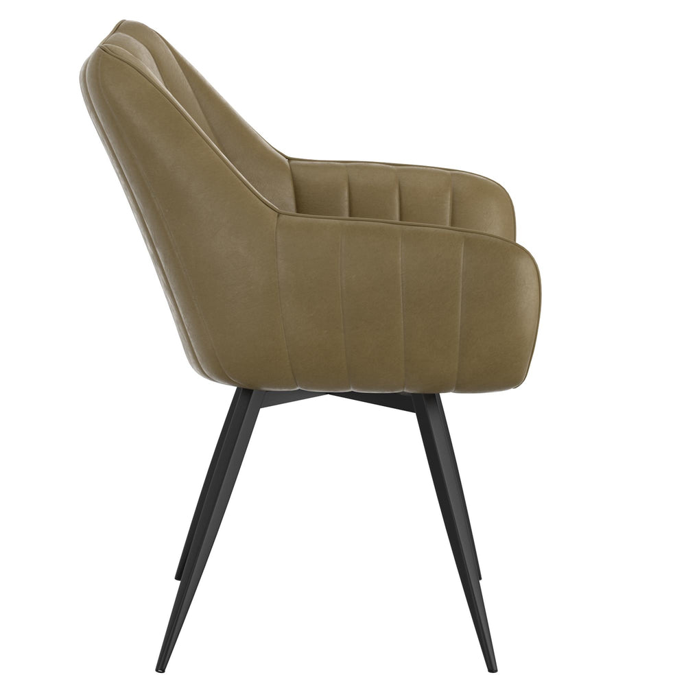  Worldwide Home Furnishings Talon 202-139MS Swivel Dining and Accent Chair - Moss and Black IMAGE 4