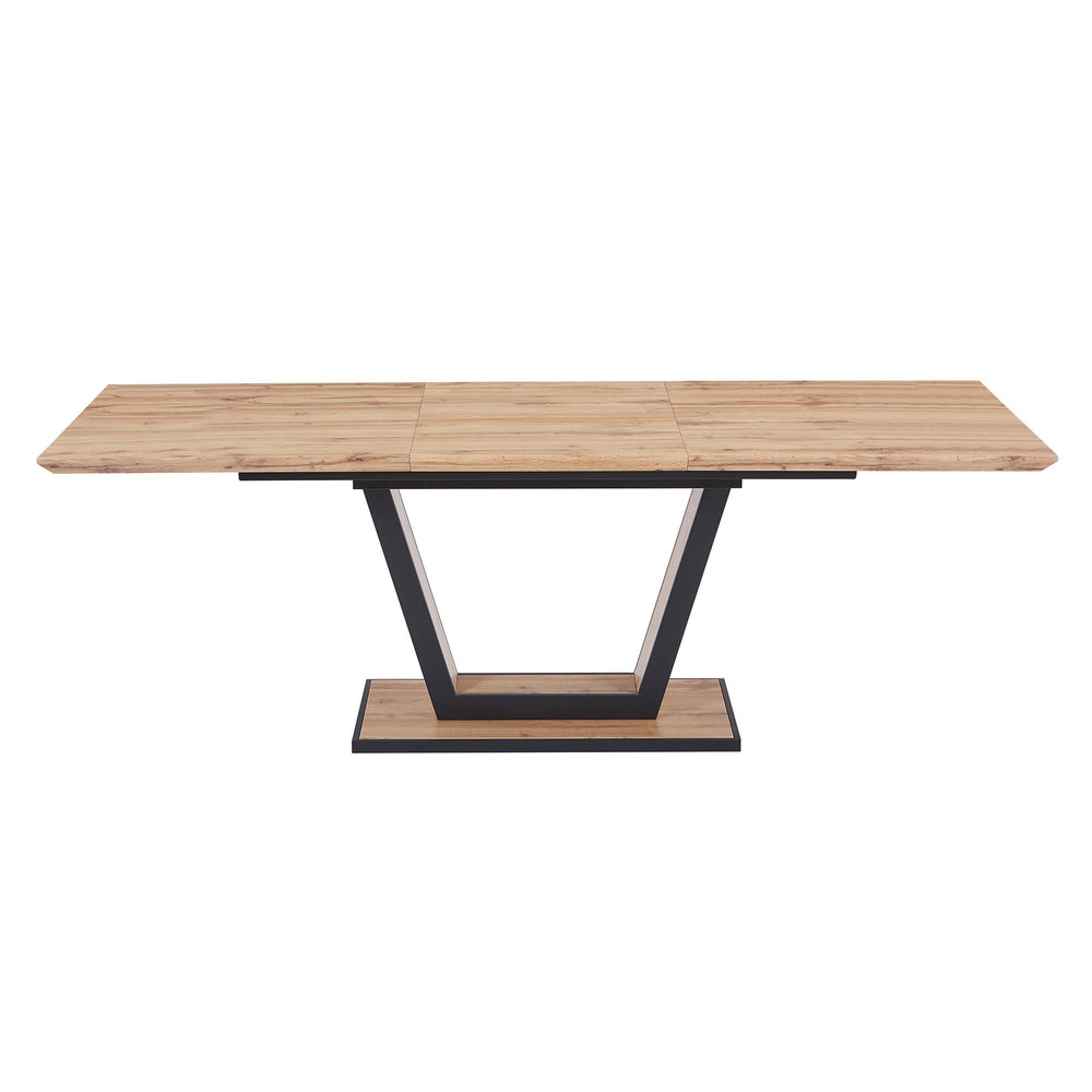  !nspire Forna 201-161NAT Dining Table w/Extension - Natural and Black IMAGE 5