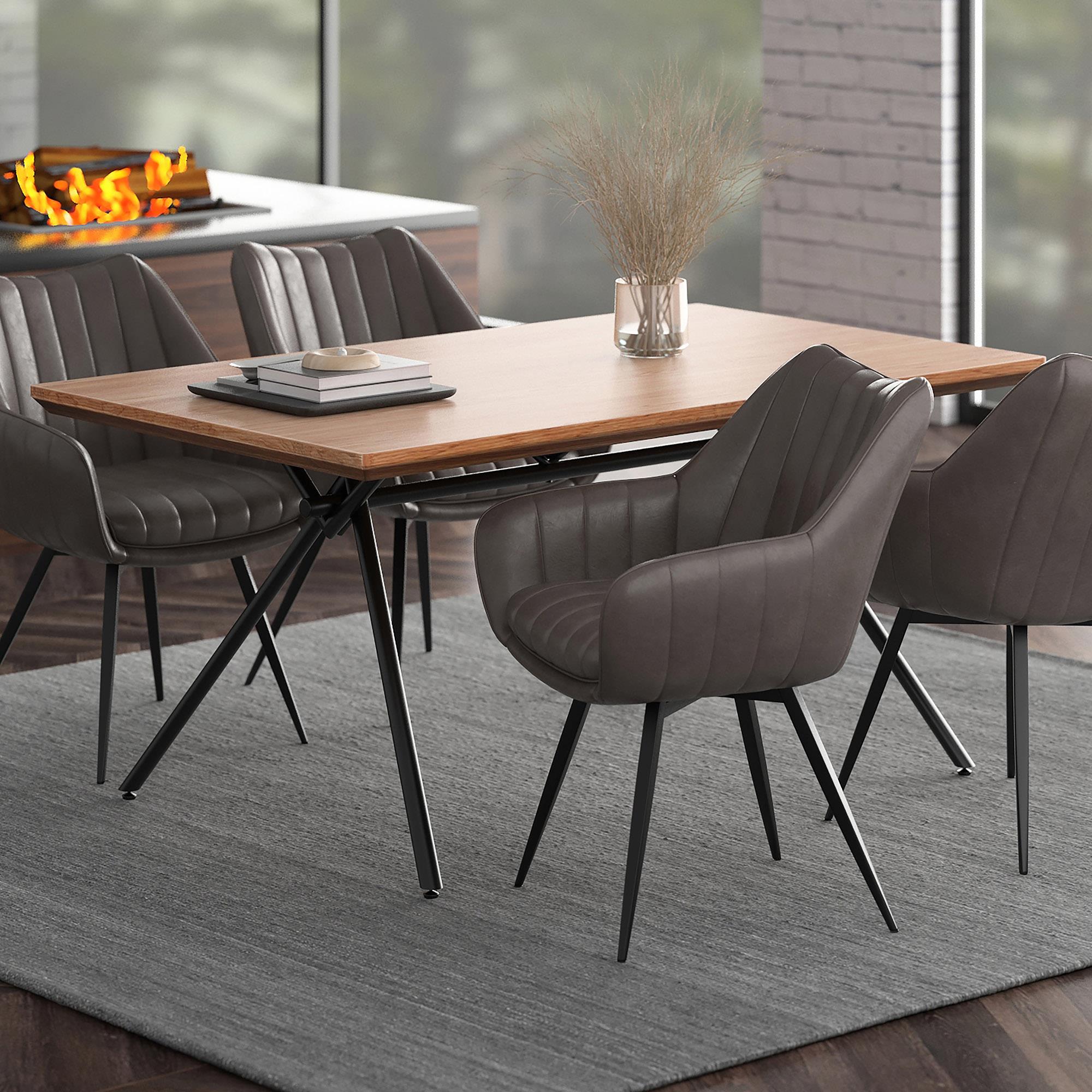  Worldwide Home Furnishings Bronx 201-267NAT Rectangular Dining Table - Natural IMAGE 2