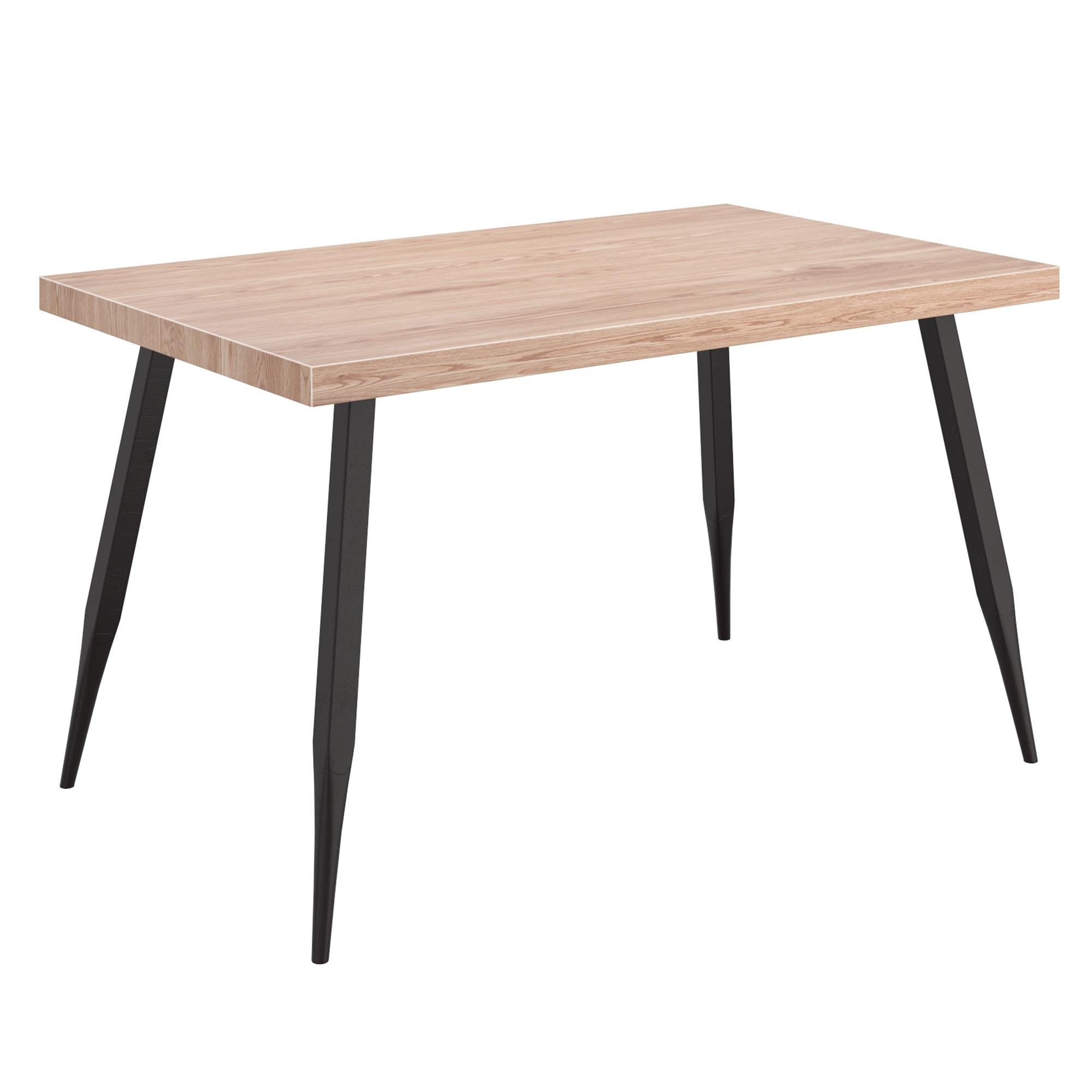 Worldwide Home Furnishings Vesta 201-287NAT Rectangular Dining Table - Natural and Black IMAGE 1