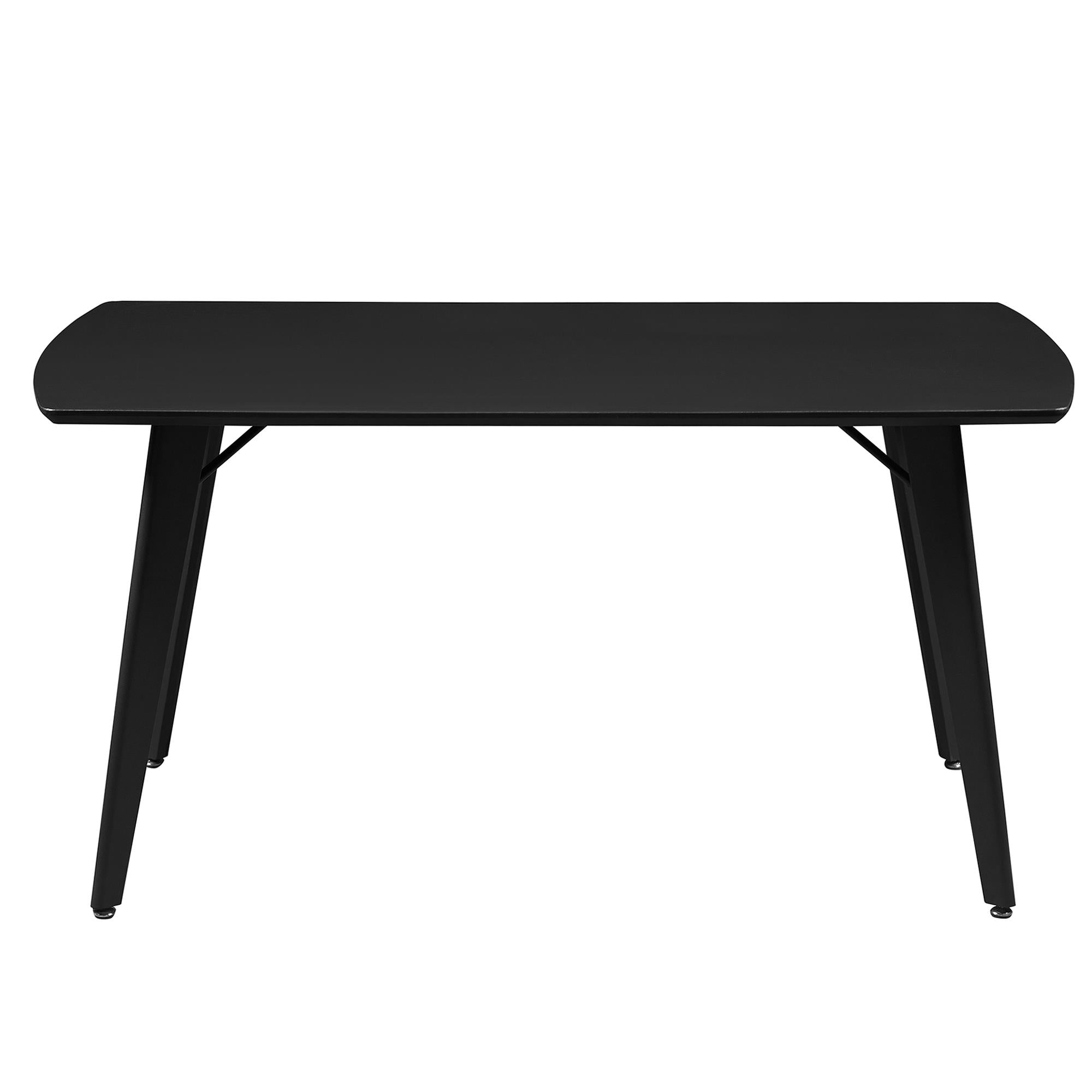  Worldwide Home Furnishings Leon 201-893BLK Rectangular Dining Table - Black IMAGE 3