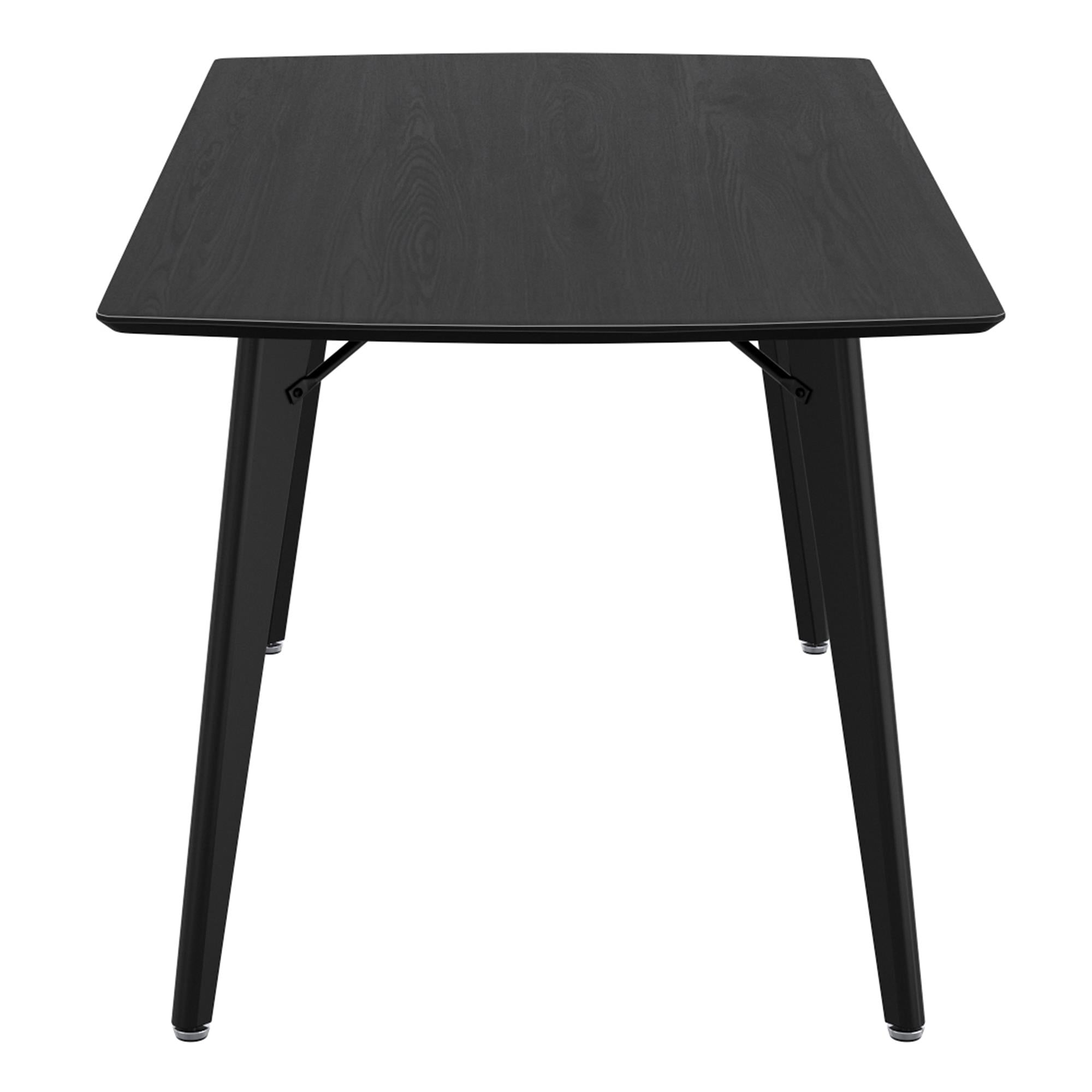  Worldwide Home Furnishings Leon 201-893BLK Rectangular Dining Table - Black IMAGE 4