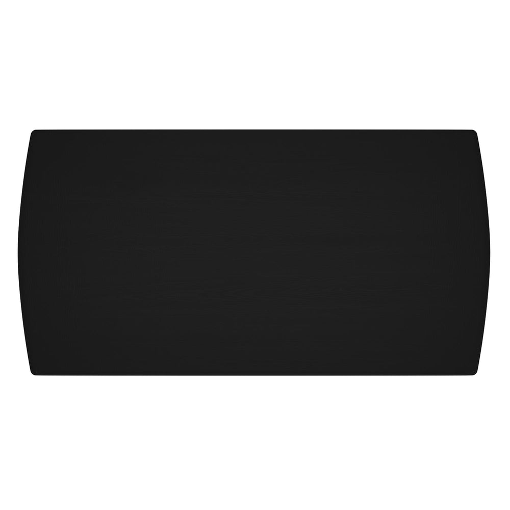  Worldwide Home Furnishings Leon 201-893BLK Rectangular Dining Table - Black IMAGE 6