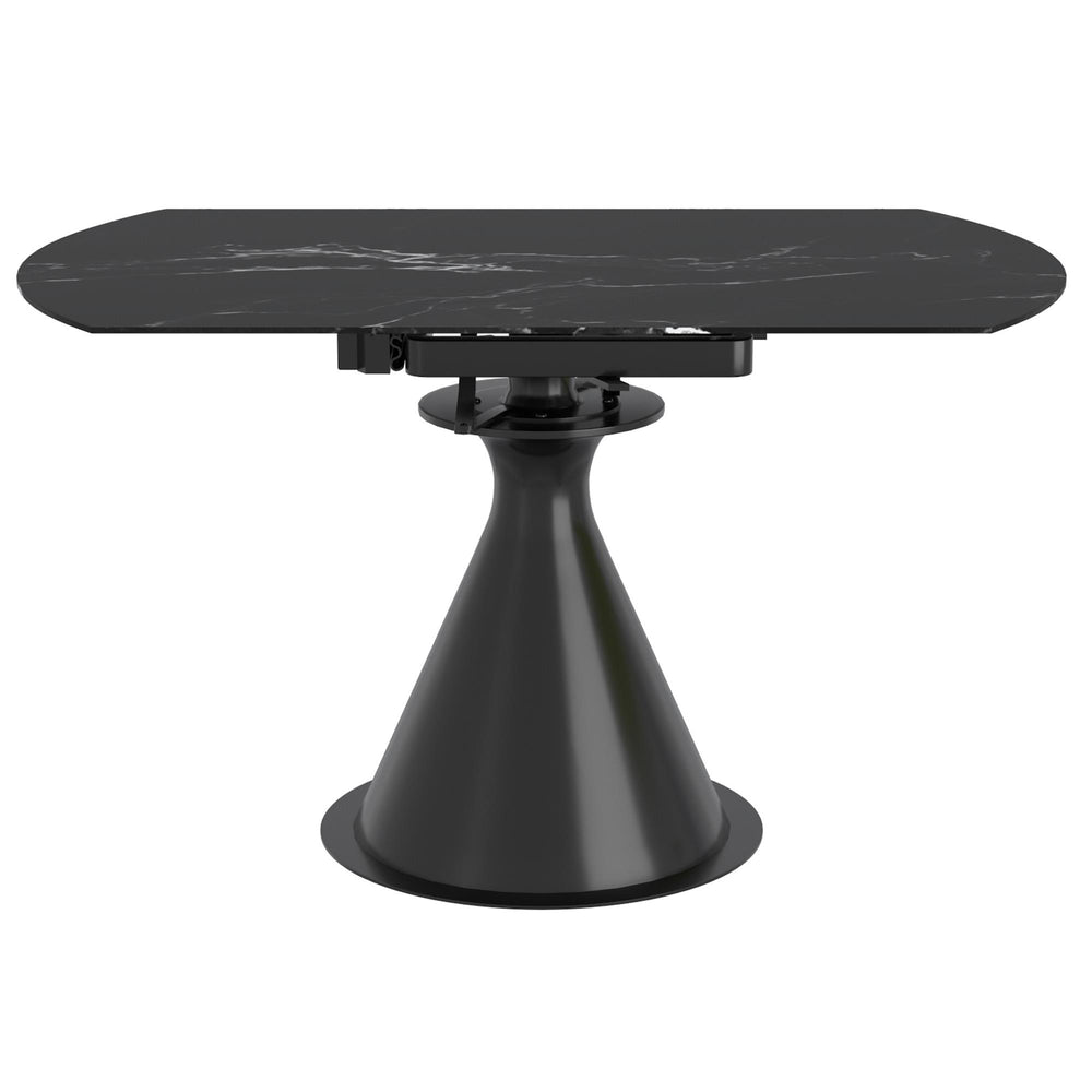  !nspire Calisto 201-110BK Round Pedestal Dining Table w/Extension - Black IMAGE 5