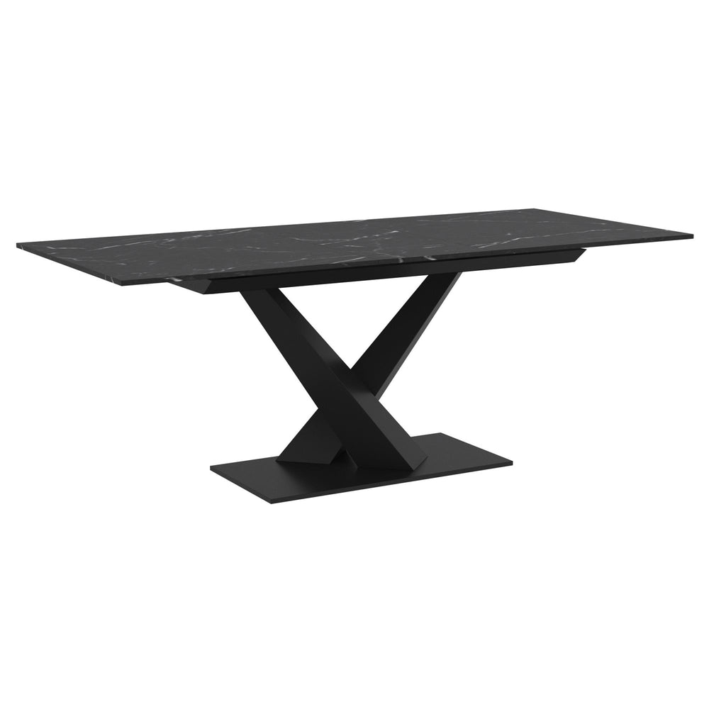  !nspire Julius 201-111BK Dining Table w/Extension - Black IMAGE 3