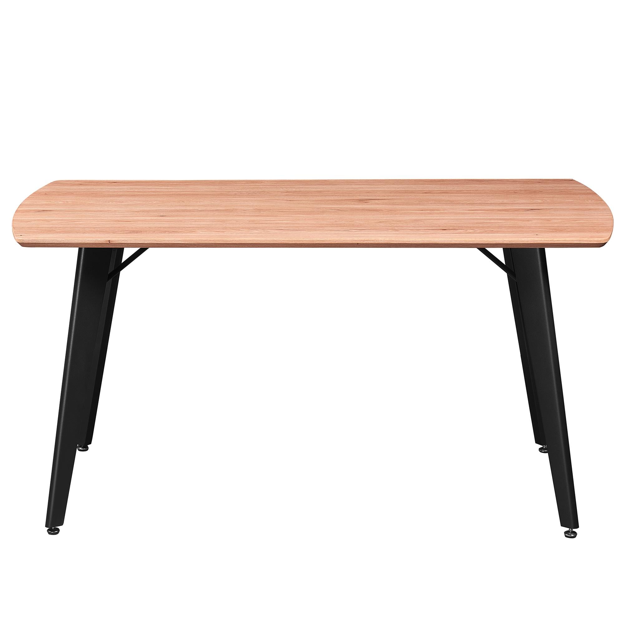  Worldwide Home Furnishings Leon 201-893NAT Rectangular Dining Table - Natural and Black IMAGE 3