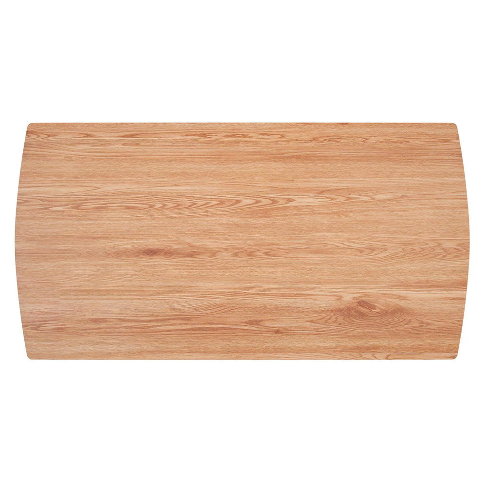  Worldwide Home Furnishings Leon 201-893NAT Rectangular Dining Table - Natural and Black IMAGE 6