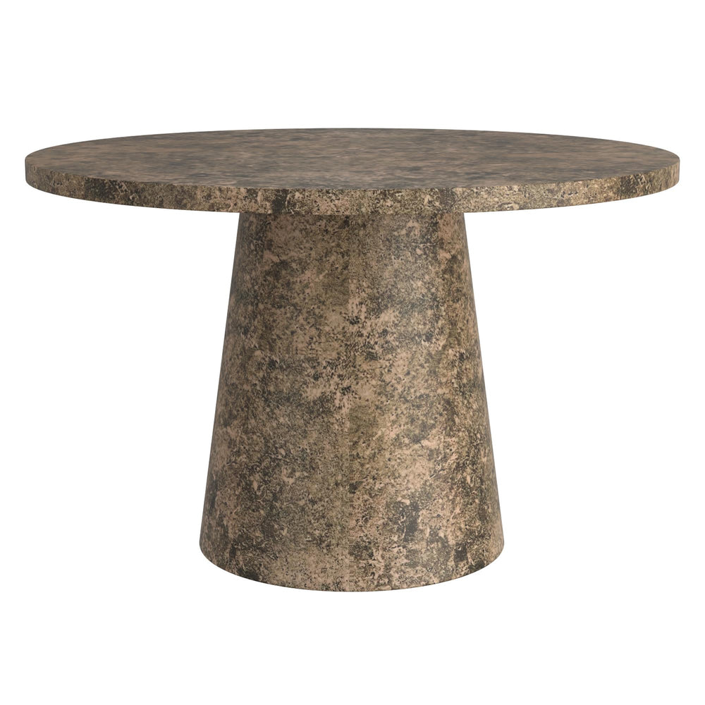  Worldwide Home Furnishings Godiva 201-142GY Round Pedestal Table - Grey Stone IMAGE 1