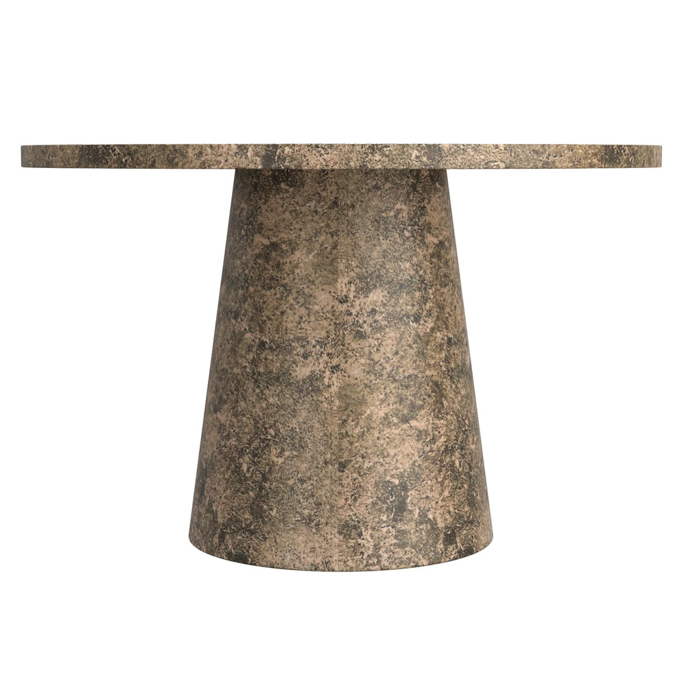  Worldwide Home Furnishings Godiva 201-142GY Round Pedestal Table - Grey Stone IMAGE 4