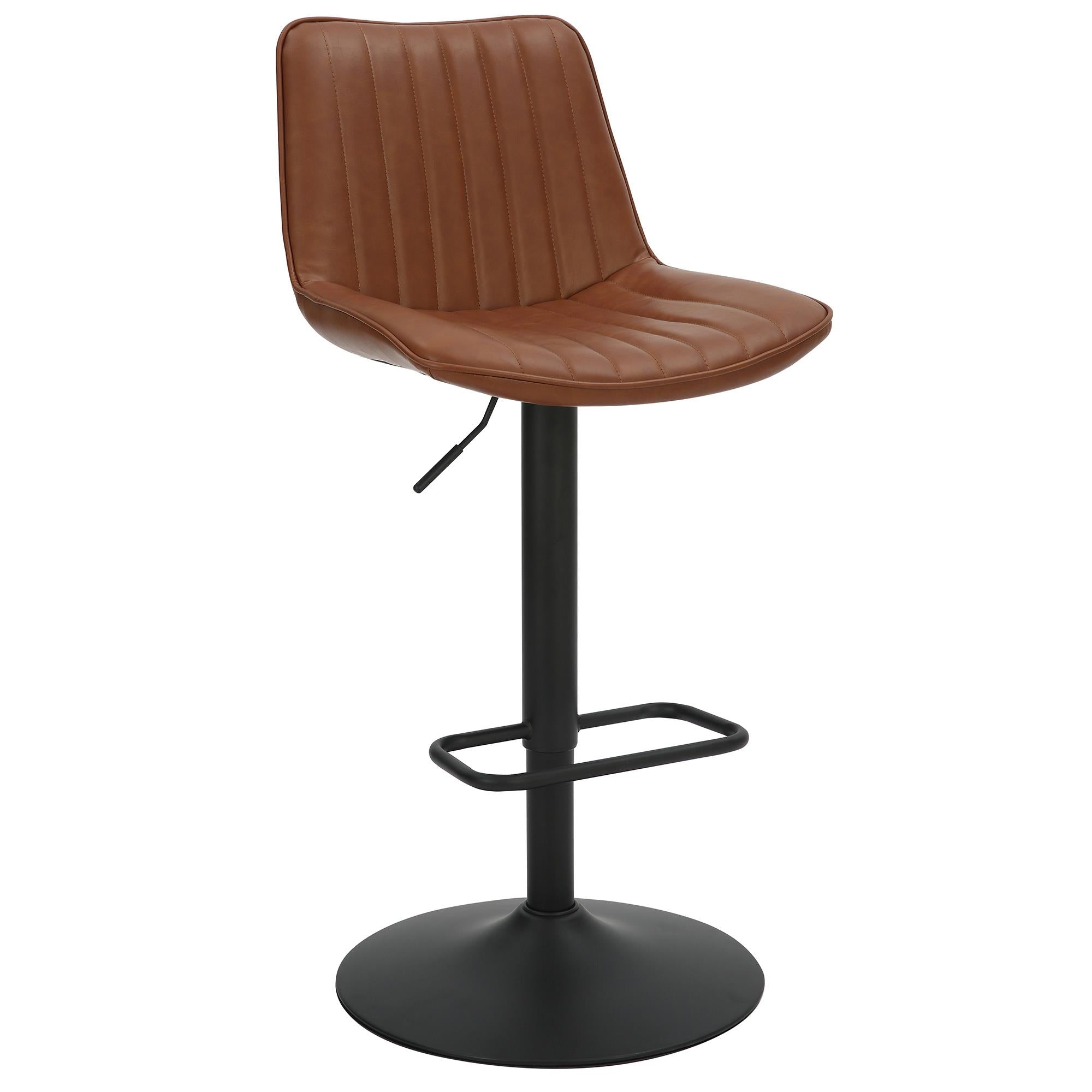  !nspire Kosi 203-190SD Adjustable Air-Lift Stool - Saddle and Black IMAGE 1