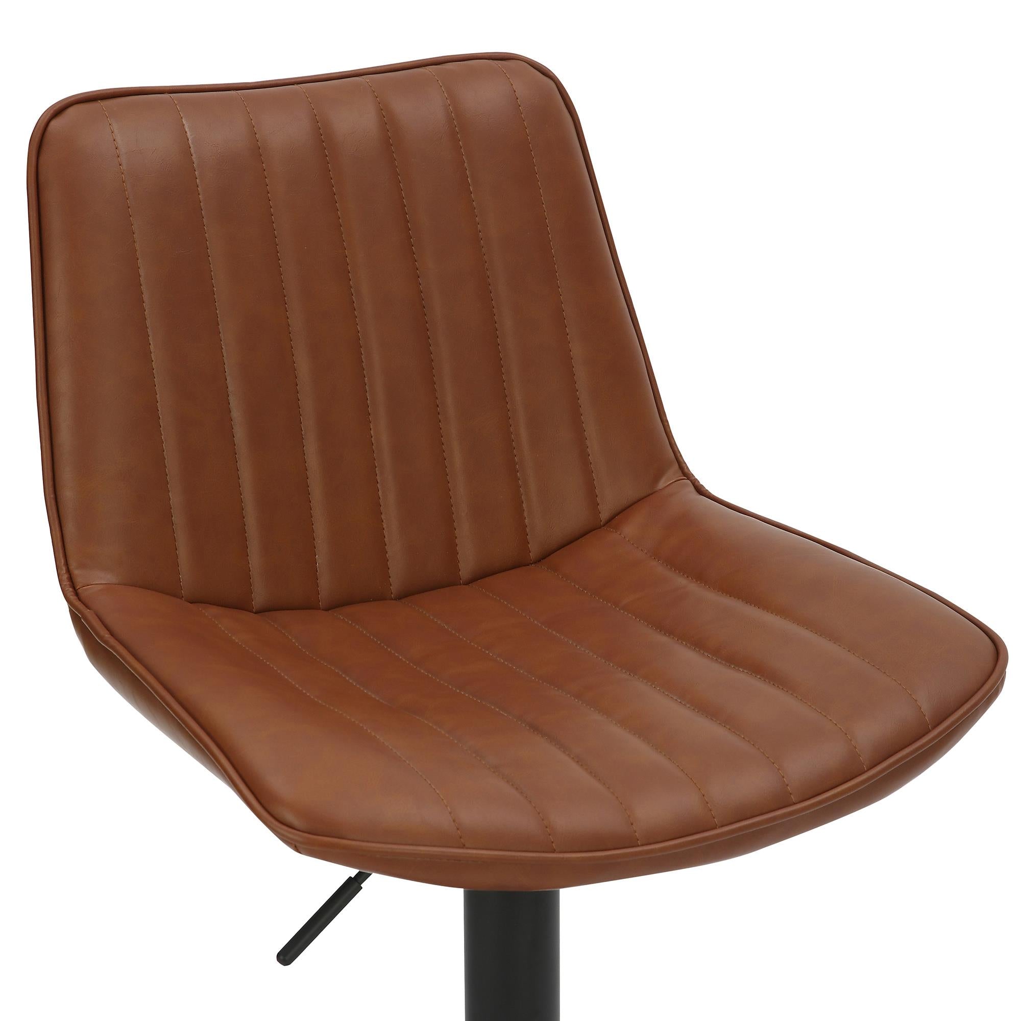 !nspire Kosi 203-190SD Adjustable Air-Lift Stool - Saddle and Black IMAGE 6