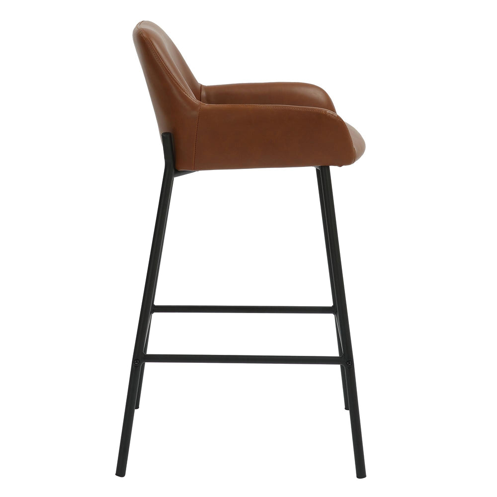  !nspire Baily 203-541PUSD 26" Counter Stool - Saddle and Black IMAGE 4