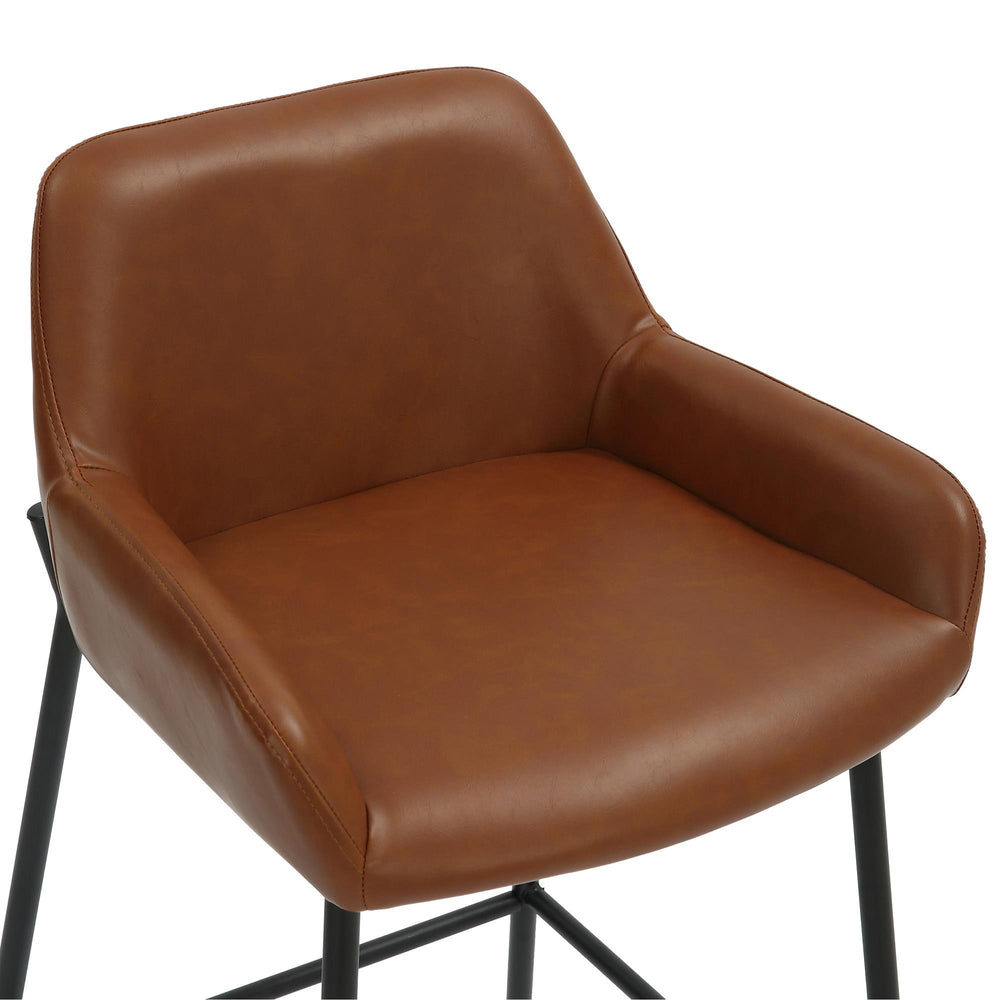  !nspire Baily 203-541PUSD 26" Counter Stool - Saddle and Black IMAGE 6