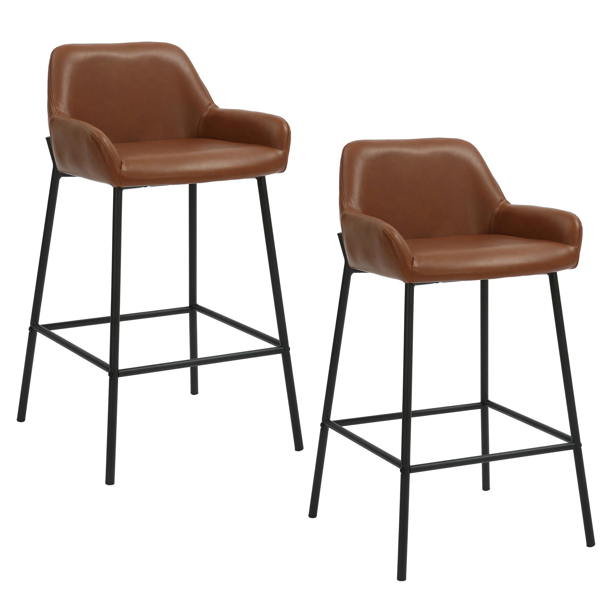  !nspire Baily 203-541PUSD 26" Counter Stool - Saddle and Black IMAGE 7