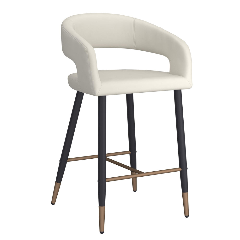  !nspire Crimson 203-096BEG 26" Counter Stool - Beige and Black IMAGE 1