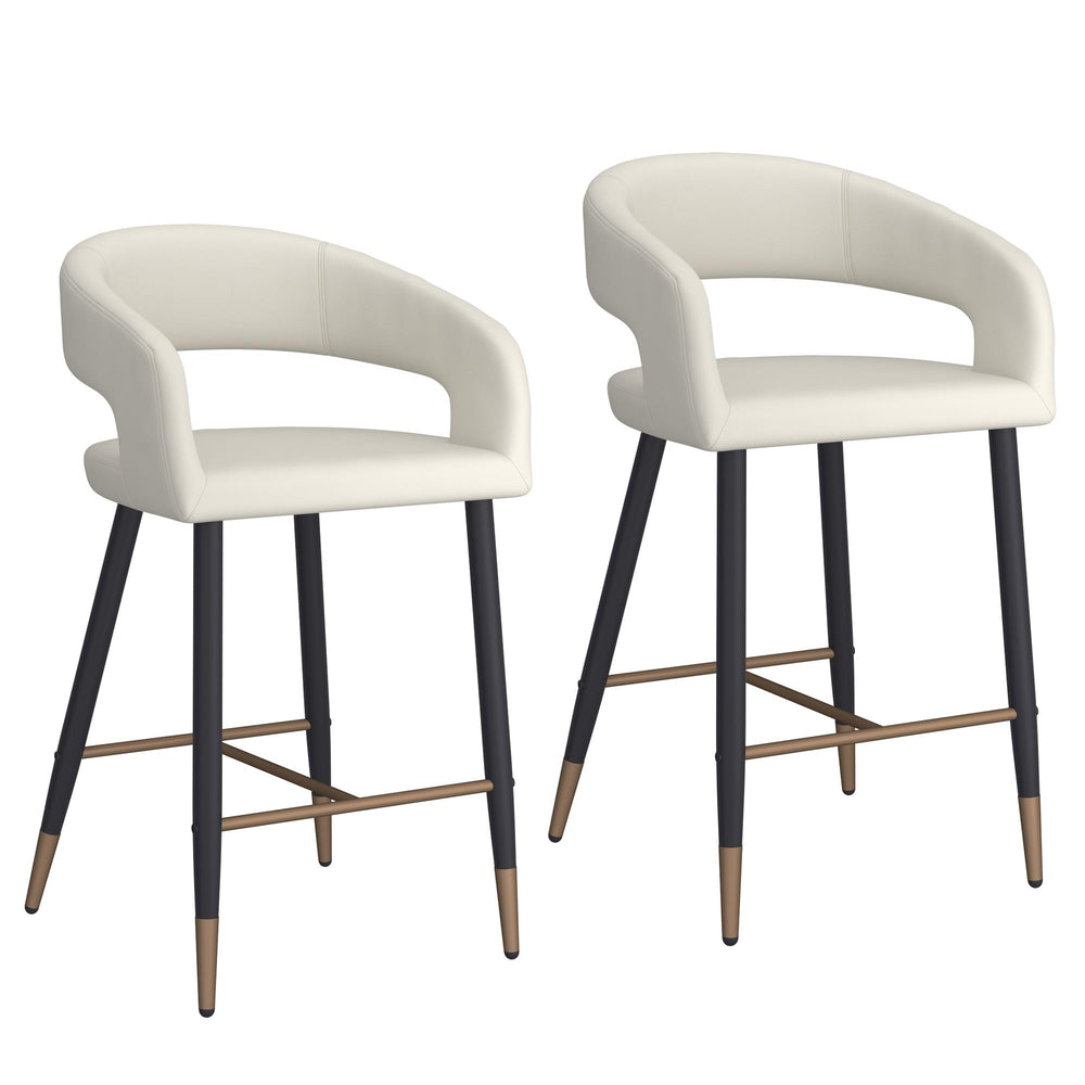  !nspire Crimson 203-096BEG 26" Counter Stool - Beige and Black IMAGE 6