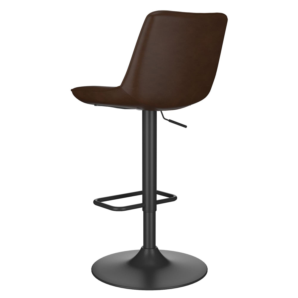  !nspire Kosi 203-190BN Adjustable Air-Lift Stool - Brown and Black IMAGE 3