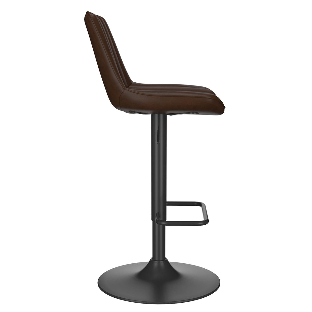 !nspire Kosi 203-190BN Adjustable Air-Lift Stool - Brown and Black IMAGE 4
