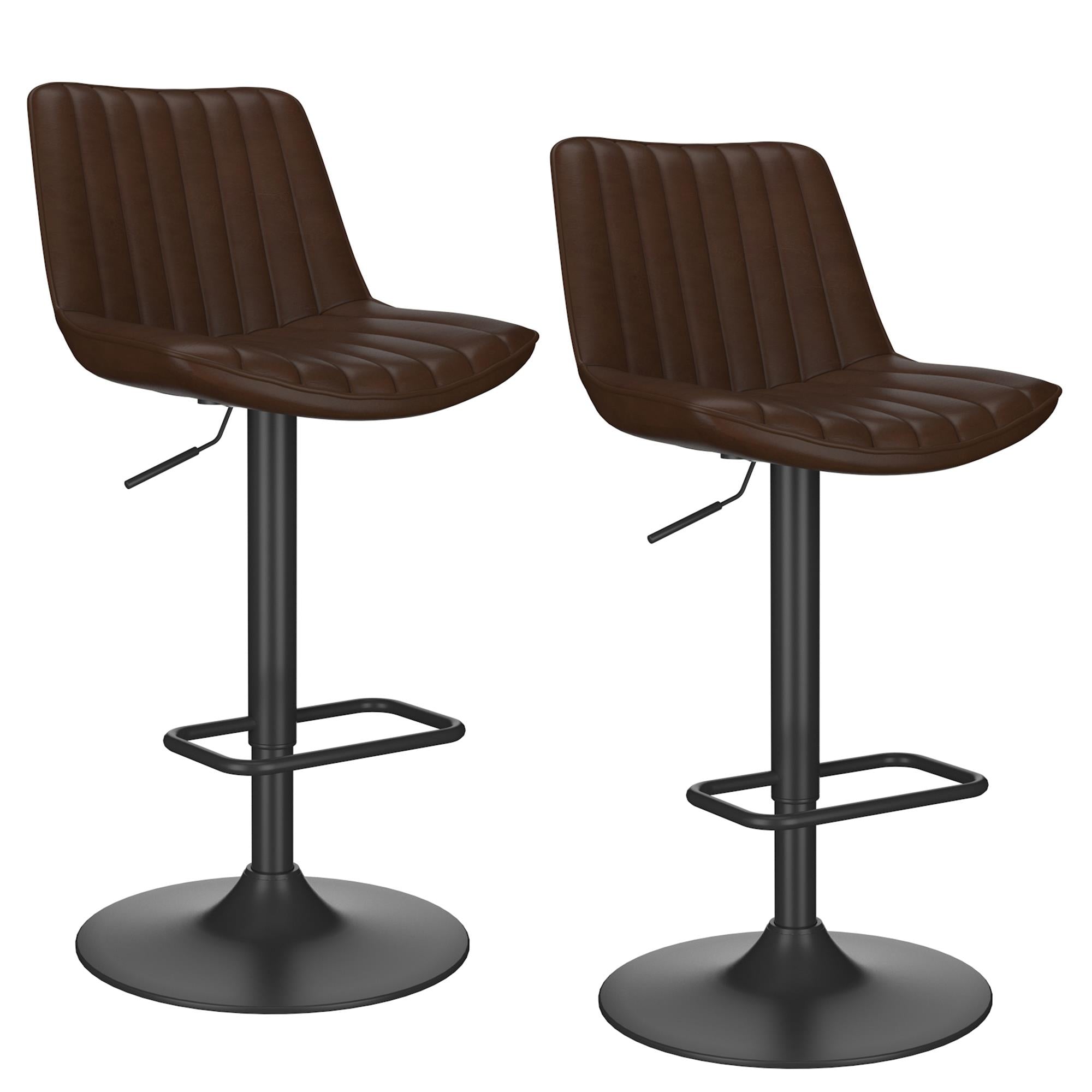  !nspire Kosi 203-190BN Adjustable Air-Lift Stool - Brown and Black IMAGE 7