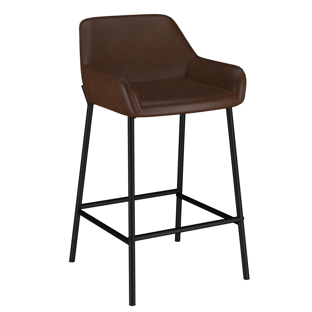  !nspire Baily 203-541PUBN 26" Counter Stool - Brown and Black IMAGE 1