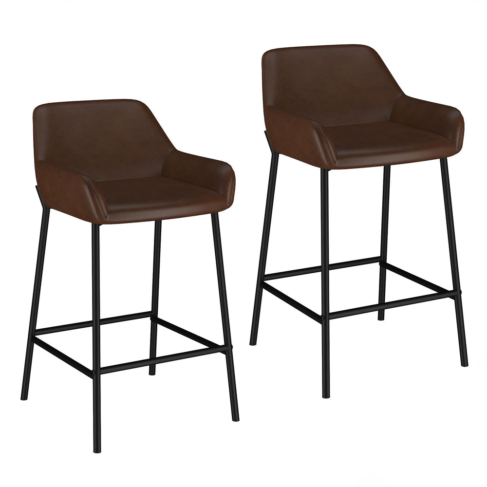  !nspire Baily 203-541PUBN 26" Counter Stool - Brown and Black IMAGE 7