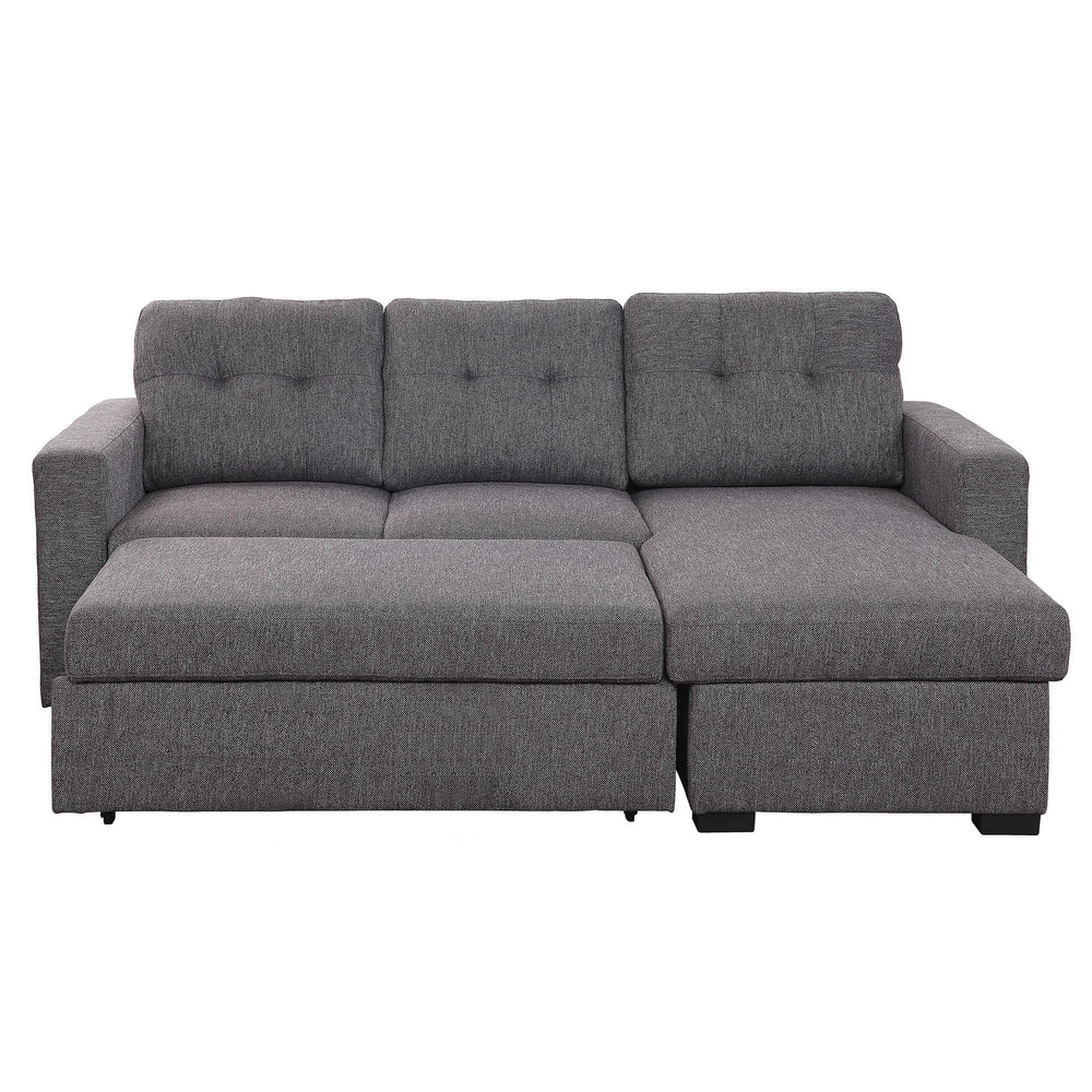  Worldwide Home Furnishings Tyson 700-519CH 93" Sectional Sofa w/Bed & Storage - Charcoal IMAGE 3