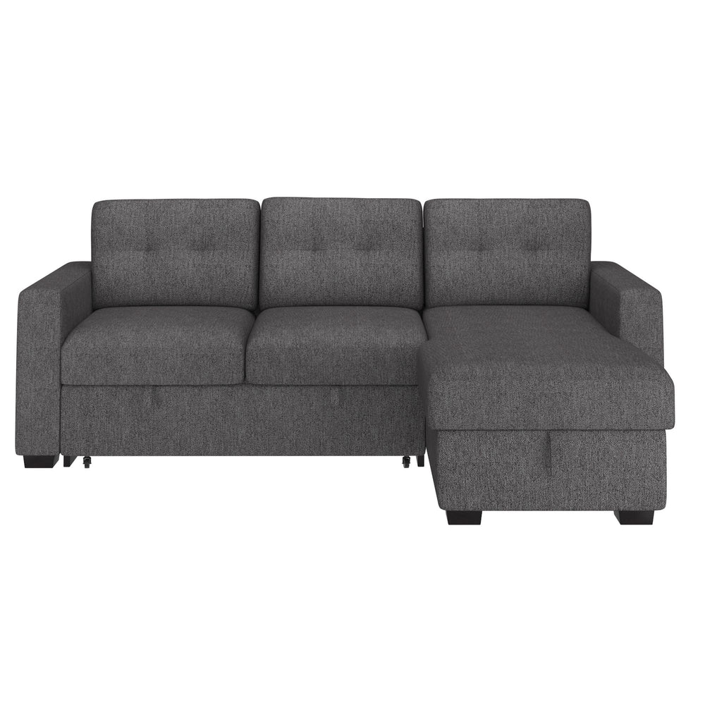  Worldwide Home Furnishings Tyson 700-519CH 93" Sectional Sofa w/Bed & Storage - Charcoal IMAGE 5