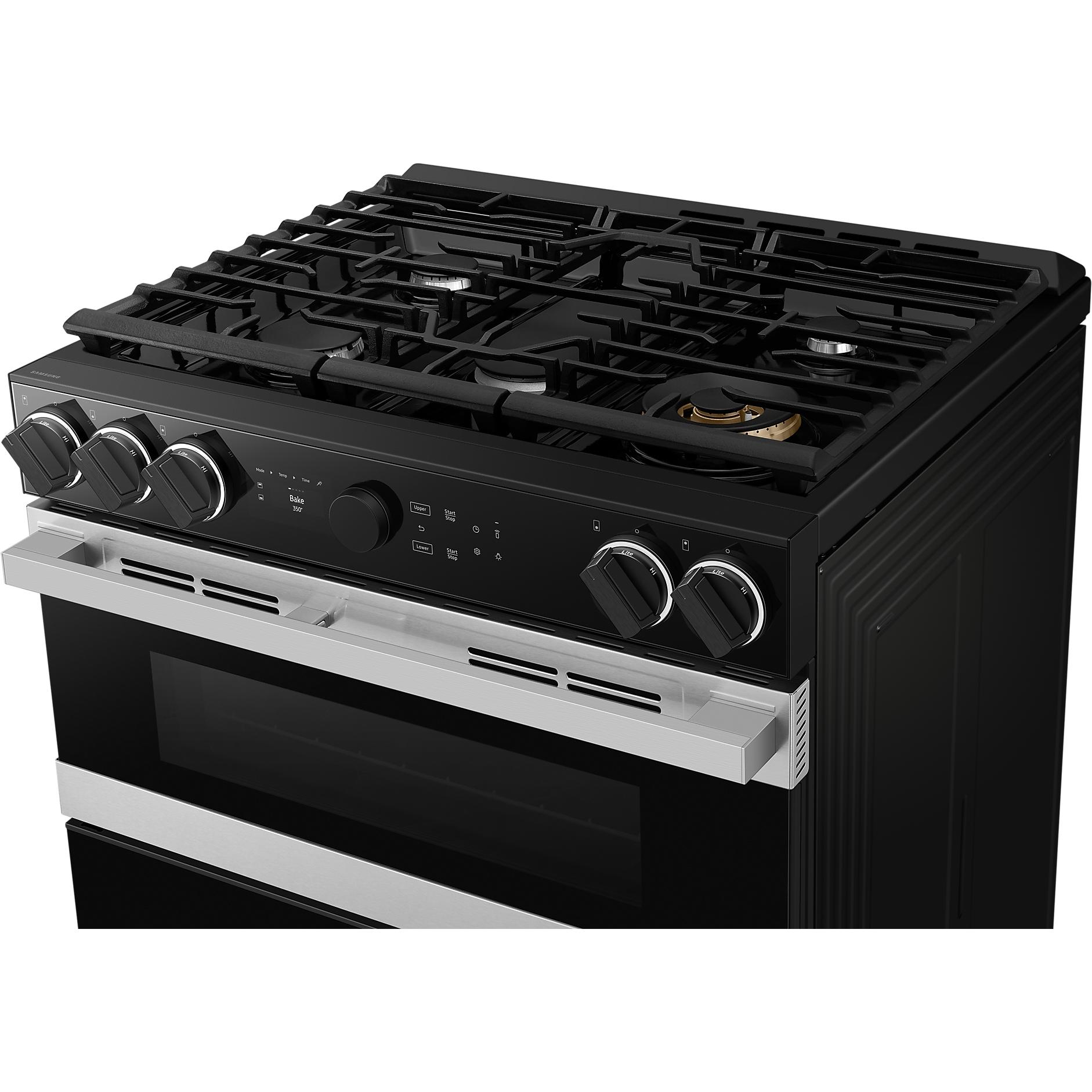  Samsung 30-inch Slide-in Dual Fuel Range with Wi-Fi NSY6DG8550SRAC IMAGE 5