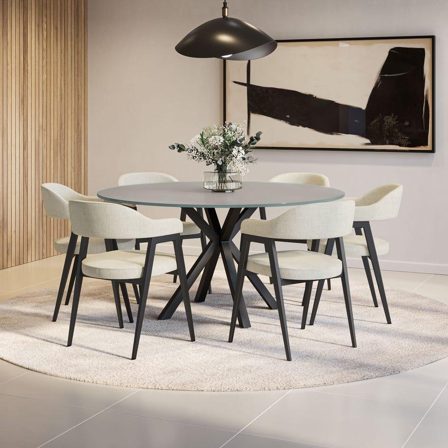  Amisco Carmen 30362 Chair - Black Coral/Sheep IMAGE 2