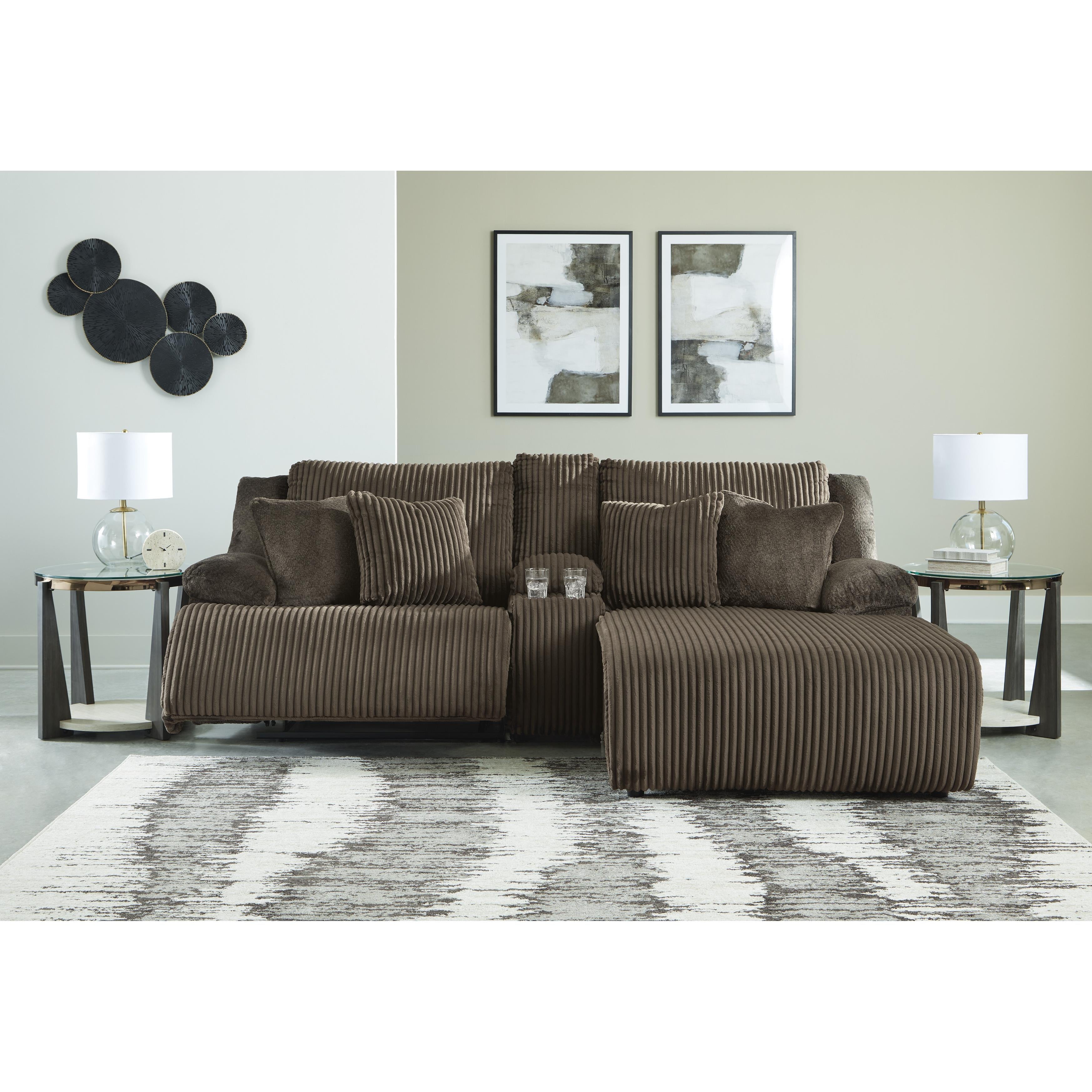  Signature Design by Ashley Top Tier 92705S4C 3 pc Reclining Sectional Sofa with Chaise IMAGE 3