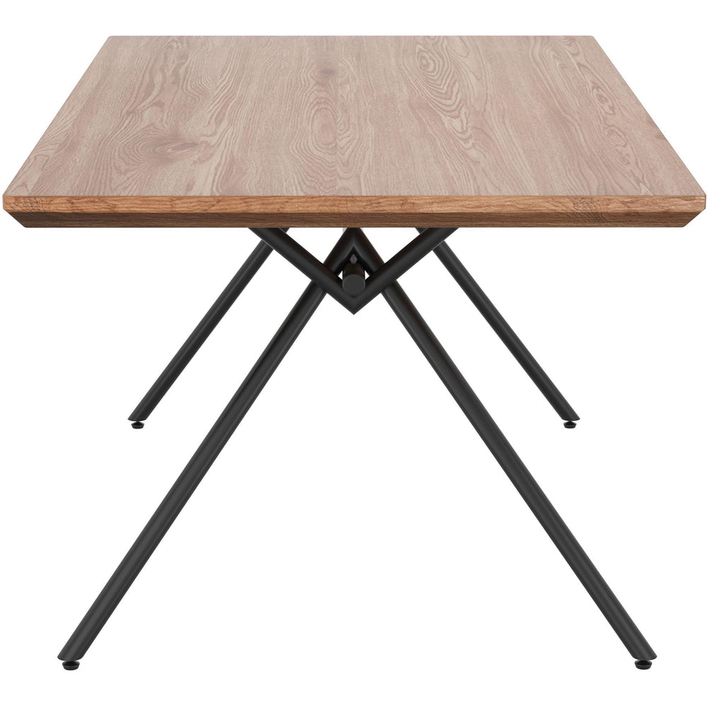 Worldwide Home Furnishings Bronx/Talon 207-267NAT_139CH 5 pc Dining Set - Natural Table with Charcoal Chair IMAGE 4