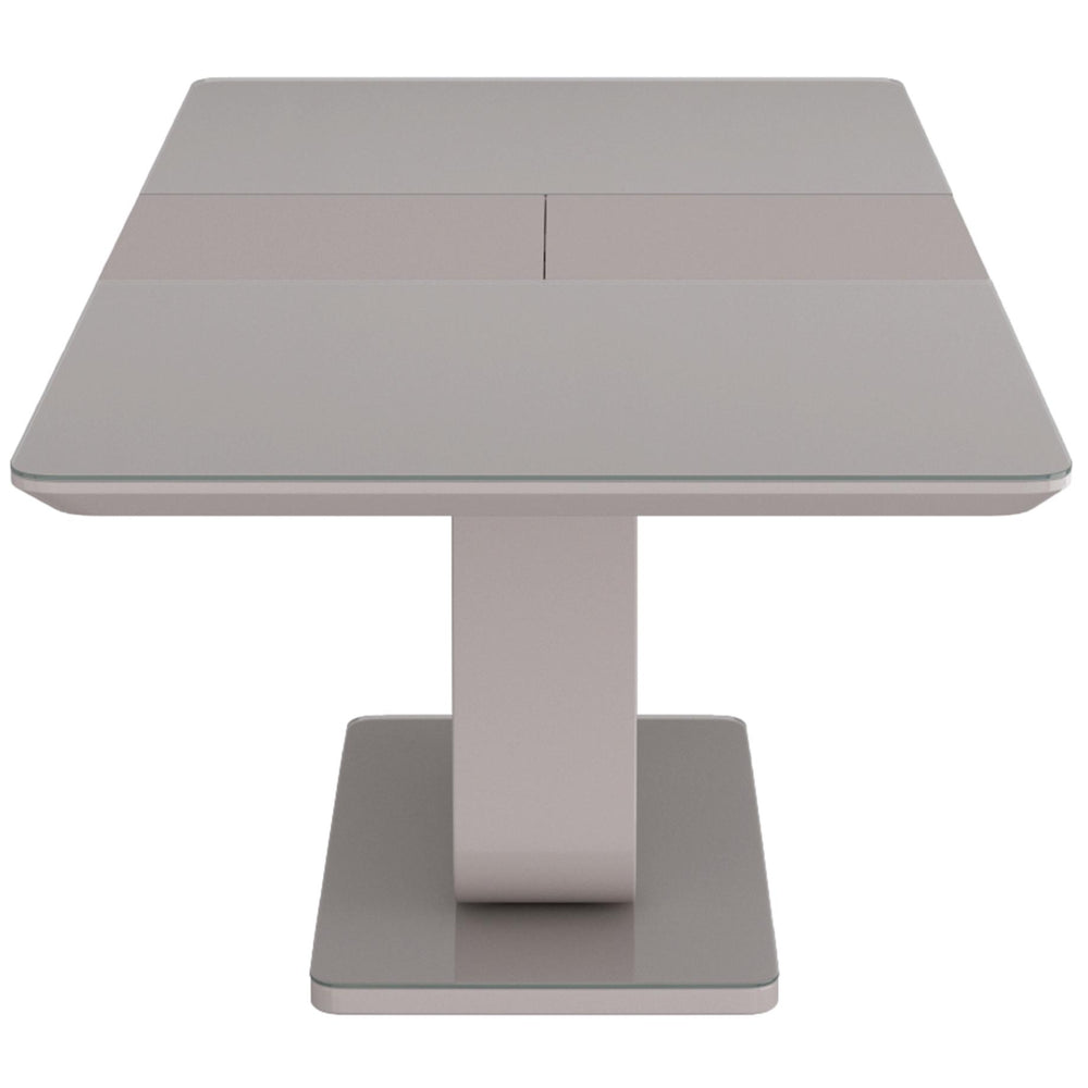  Worldwide Home Furnishings Corvus/Devo 207-159WGY_087WT 7 pc Dining Set - Warm Grey Table with White Chair IMAGE 4