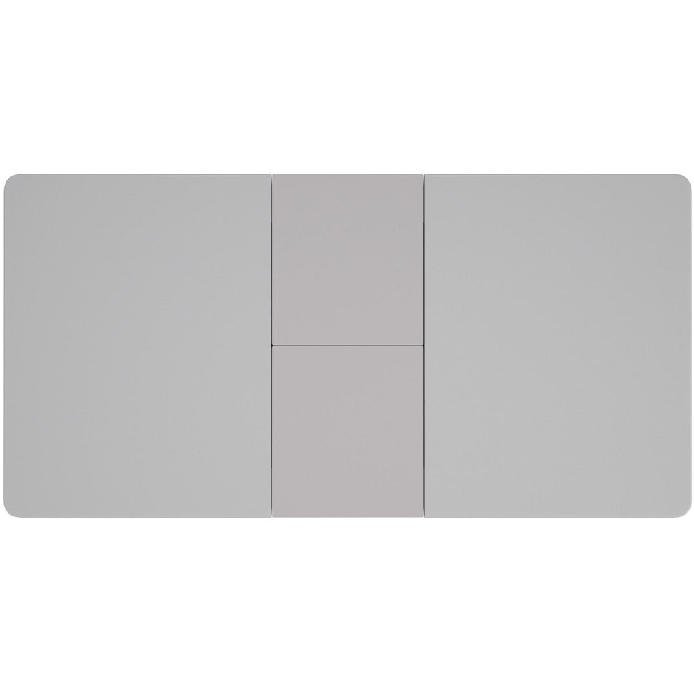  Worldwide Home Furnishings Corvus/Devo 207-159WGY_087WT 7 pc Dining Set - Warm Grey Table with White Chair IMAGE 6