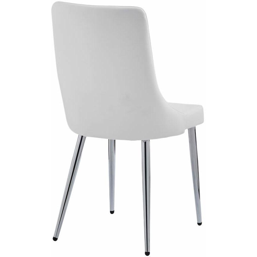  Worldwide Home Furnishings Corvus/Devo 207-159WGY_087WT 7 pc Dining Set - Warm Grey Table with White Chair IMAGE 8