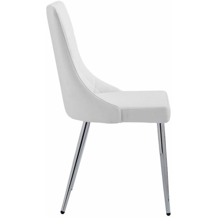  Worldwide Home Furnishings Corvus/Devo 207-159WGY_087WT 7 pc Dining Set - Warm Grey Table with White Chair IMAGE 9