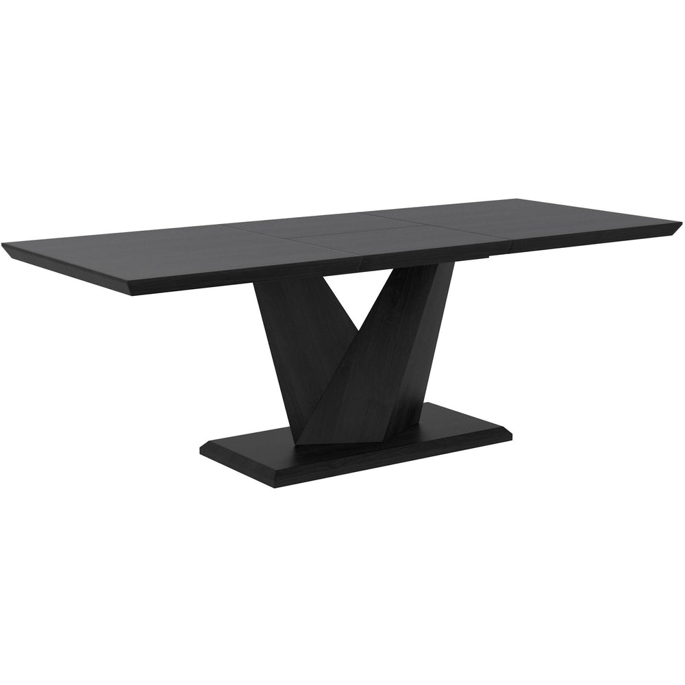  Worldwide Home Furnishings Eclipse/Koda 207-860BK_158PUBG 7 pc Dining Set - Black Table with Beige Chair IMAGE 2