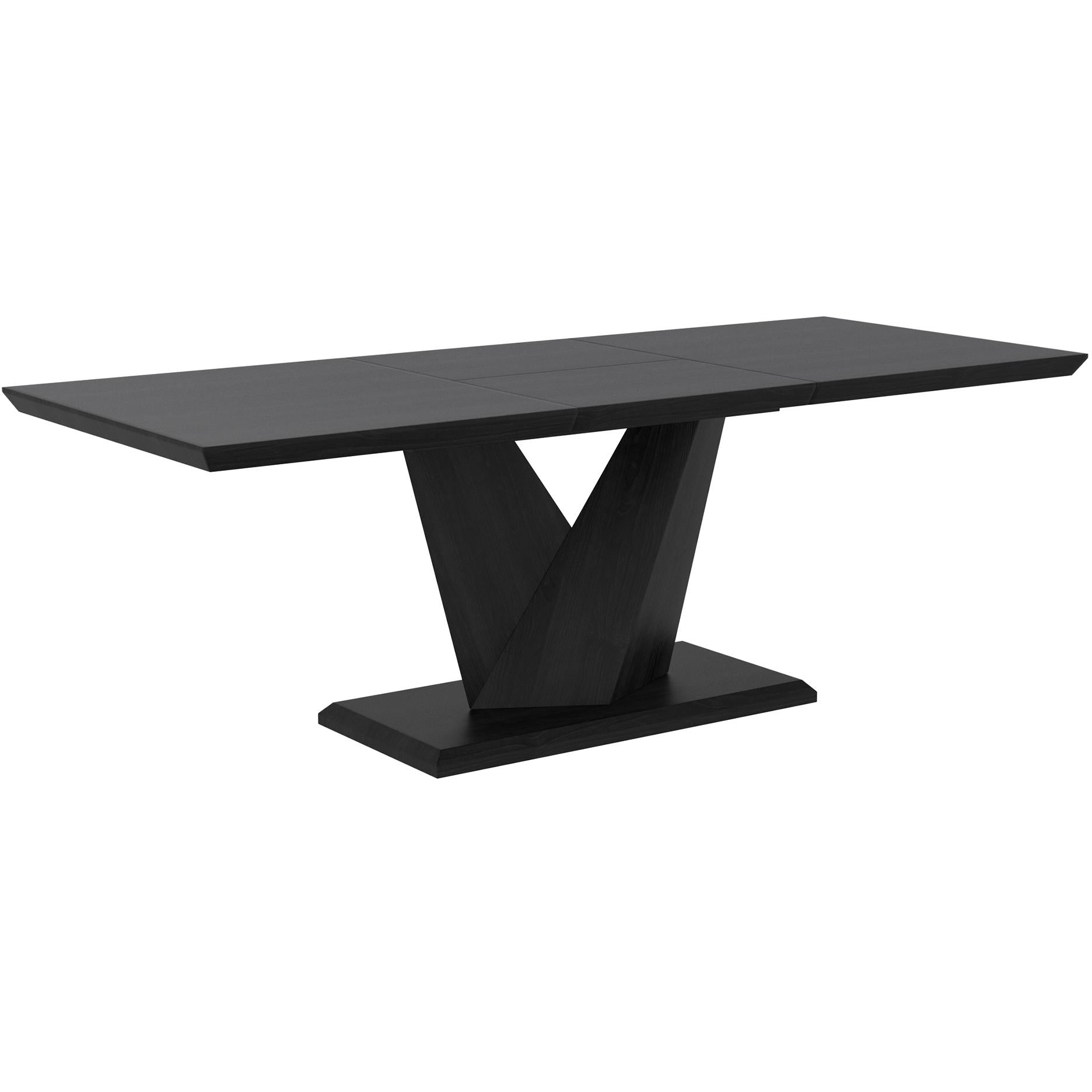  Worldwide Home Furnishings Eclipse/Koda 207-860BK_158PUBG 7 pc Dining Set - Black Table with Beige Chair IMAGE 2
