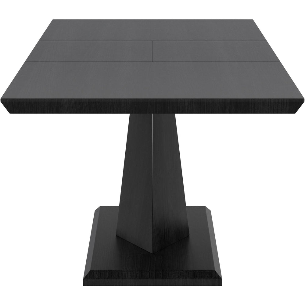  Worldwide Home Furnishings Eclipse/Koda 207-860BK_158PUBG 7 pc Dining Set - Black Table with Beige Chair IMAGE 4